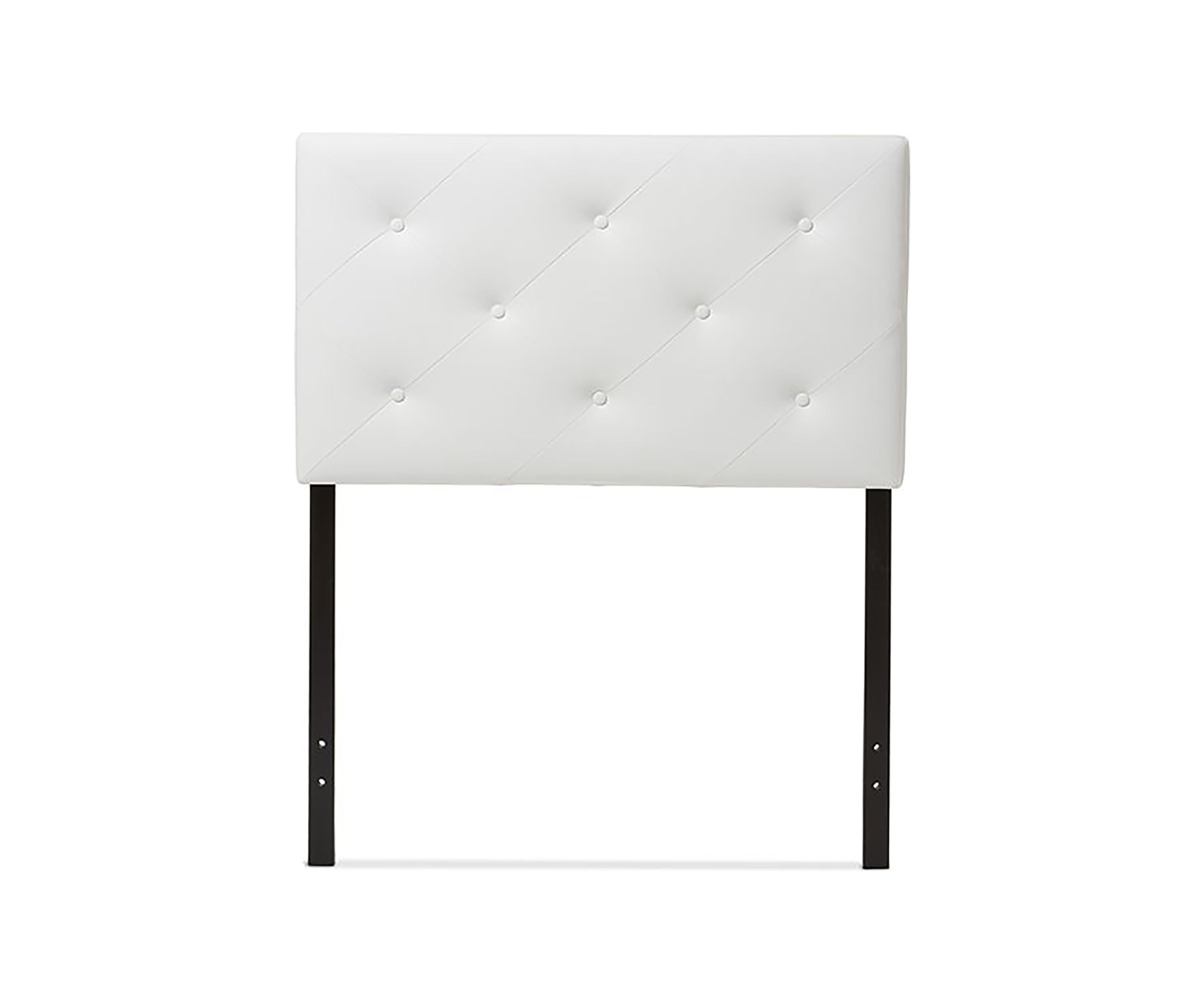Baltimore Modern and Contemporary Queen Black Faux Leather Upholstered Headboard
