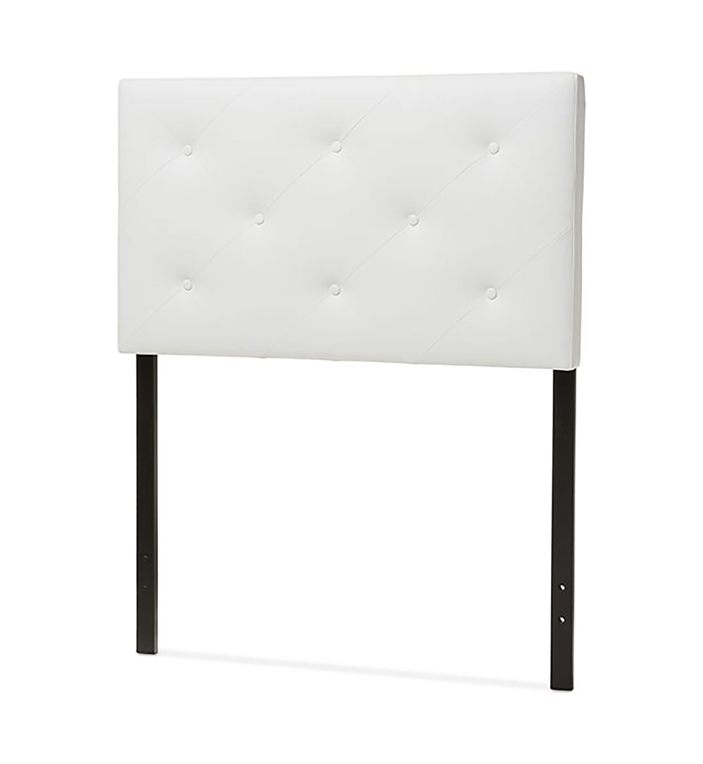 Baltimore Modern and Contemporary Queen Black Faux Leather Upholstered Headboard