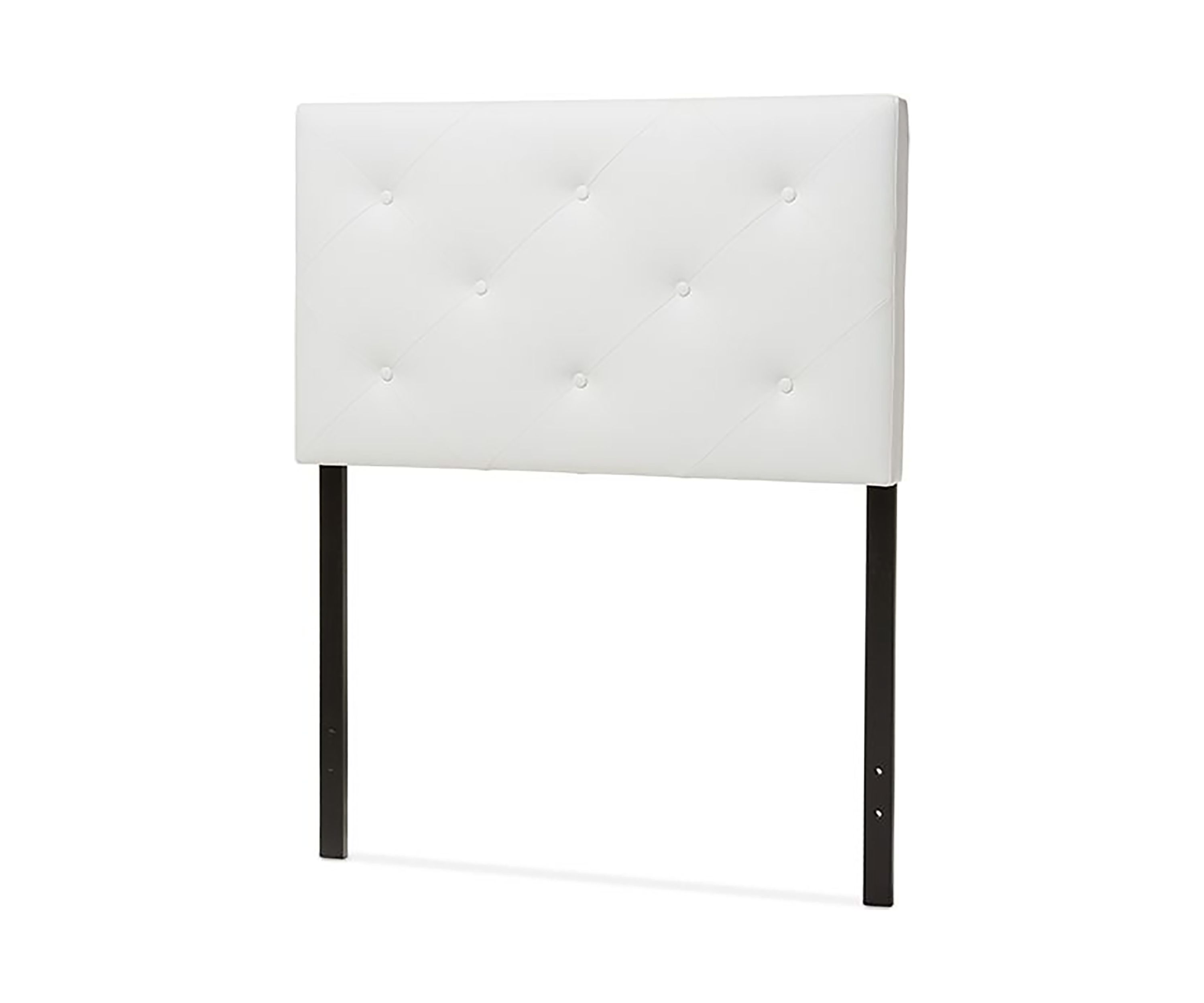 Baltimore Modern and Contemporary Queen Black Faux Leather Upholstered Headboard