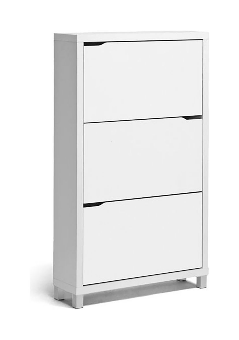 Simms White Modern Shoe Cabinet
