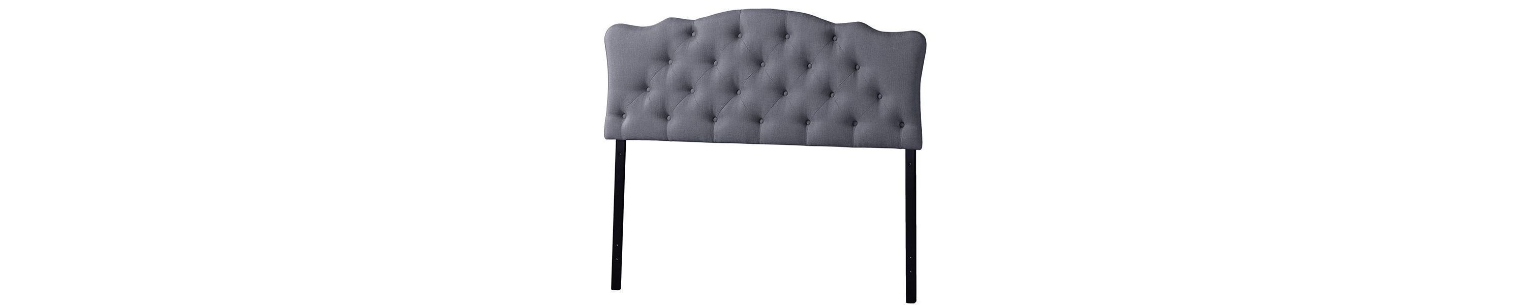 Rita Modern and Contemporary White Faux Leather Upholstered Button-tufted Scalloped Headboard