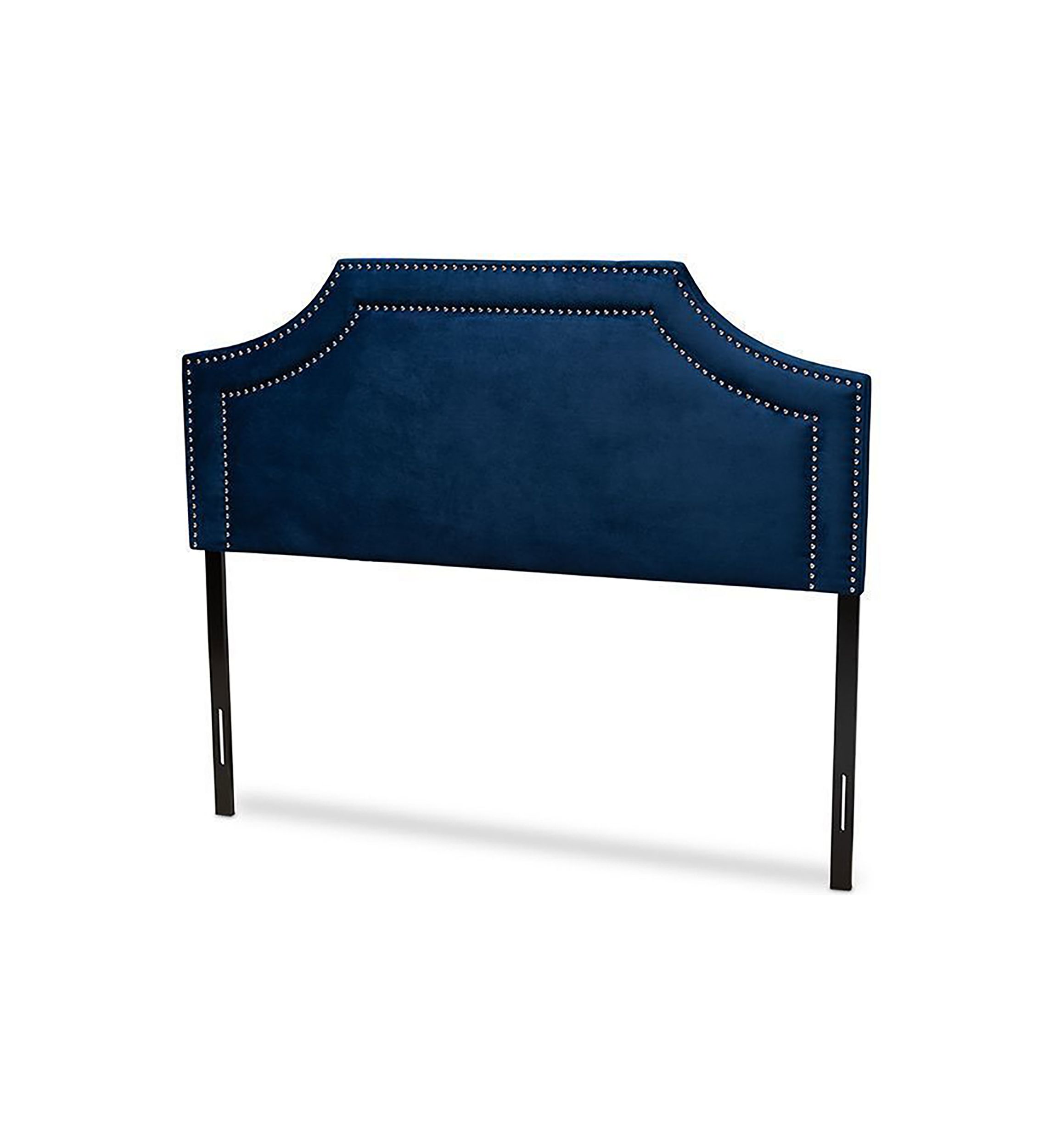 Avignon Modern and Contemporary Dark Grey Fabric Upholstered Headboard