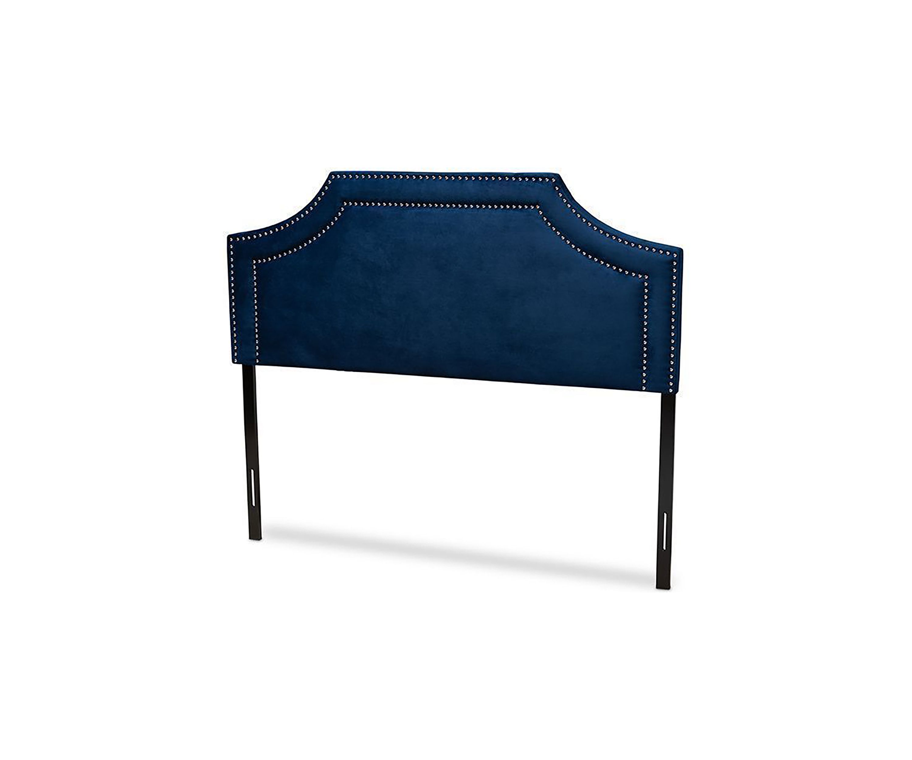 Avignon Modern and Contemporary Dark Grey Fabric Upholstered Headboard