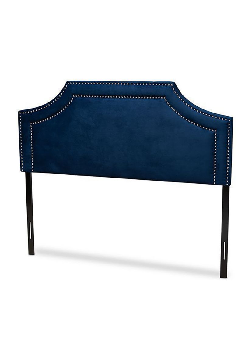 Avignon Modern and Contemporary Dark Grey Fabric Upholstered Headboard