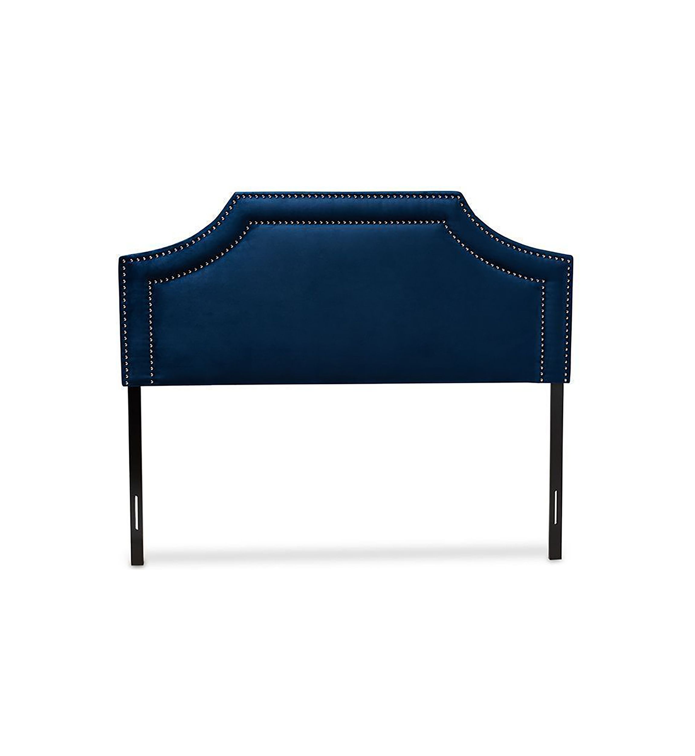 Avignon Modern and Contemporary Dark Grey Fabric Upholstered Headboard