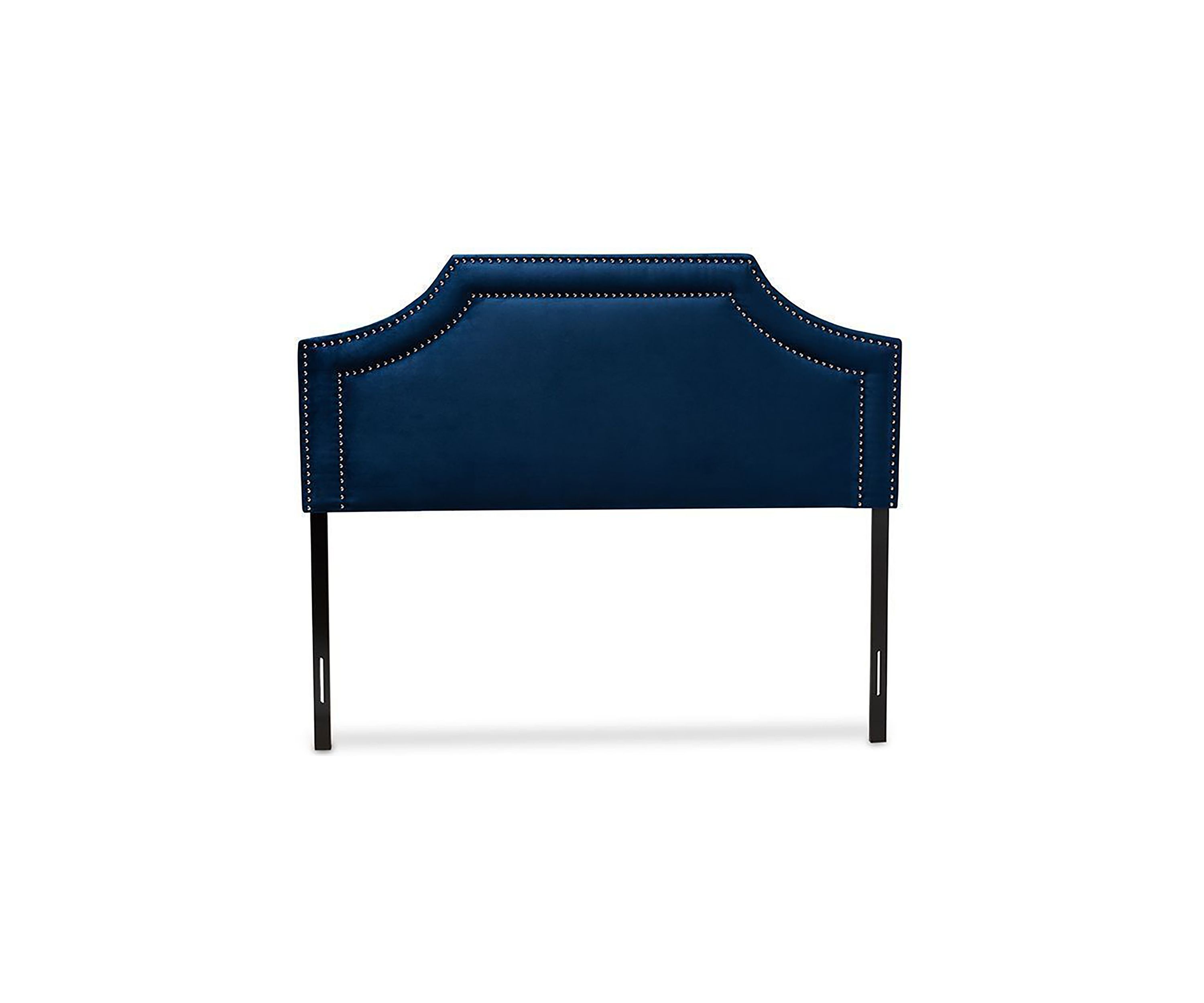 Avignon Modern and Contemporary Dark Grey Fabric Upholstered Headboard