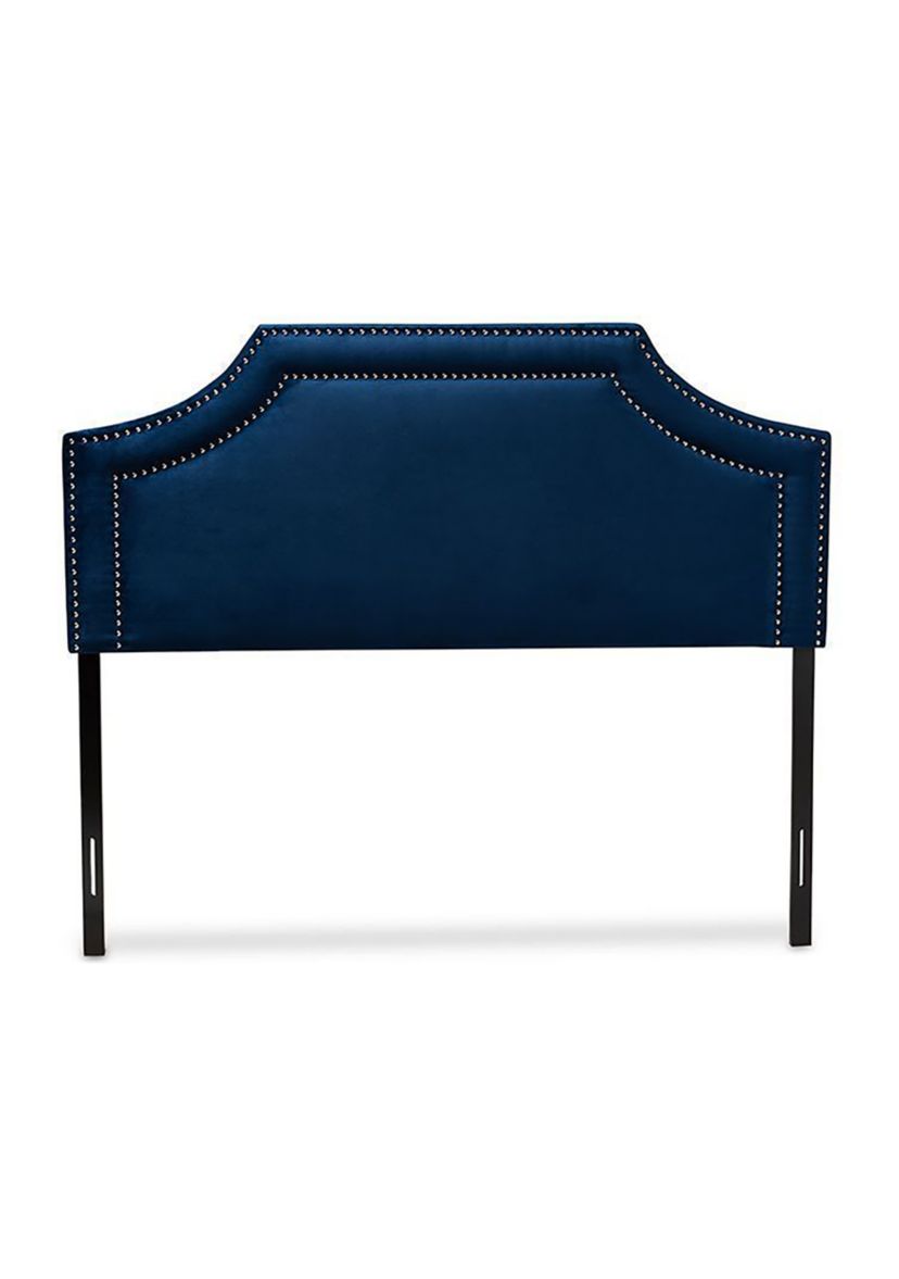 Avignon Modern and Contemporary Dark Grey Fabric Upholstered Headboard