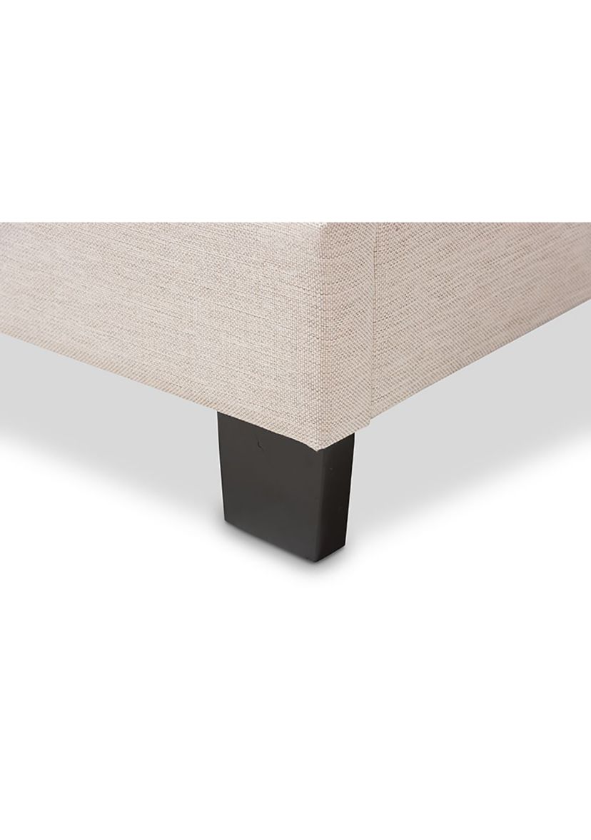 Emerson Modern and Contemporary Light Grey Fabric Upholstered Bed