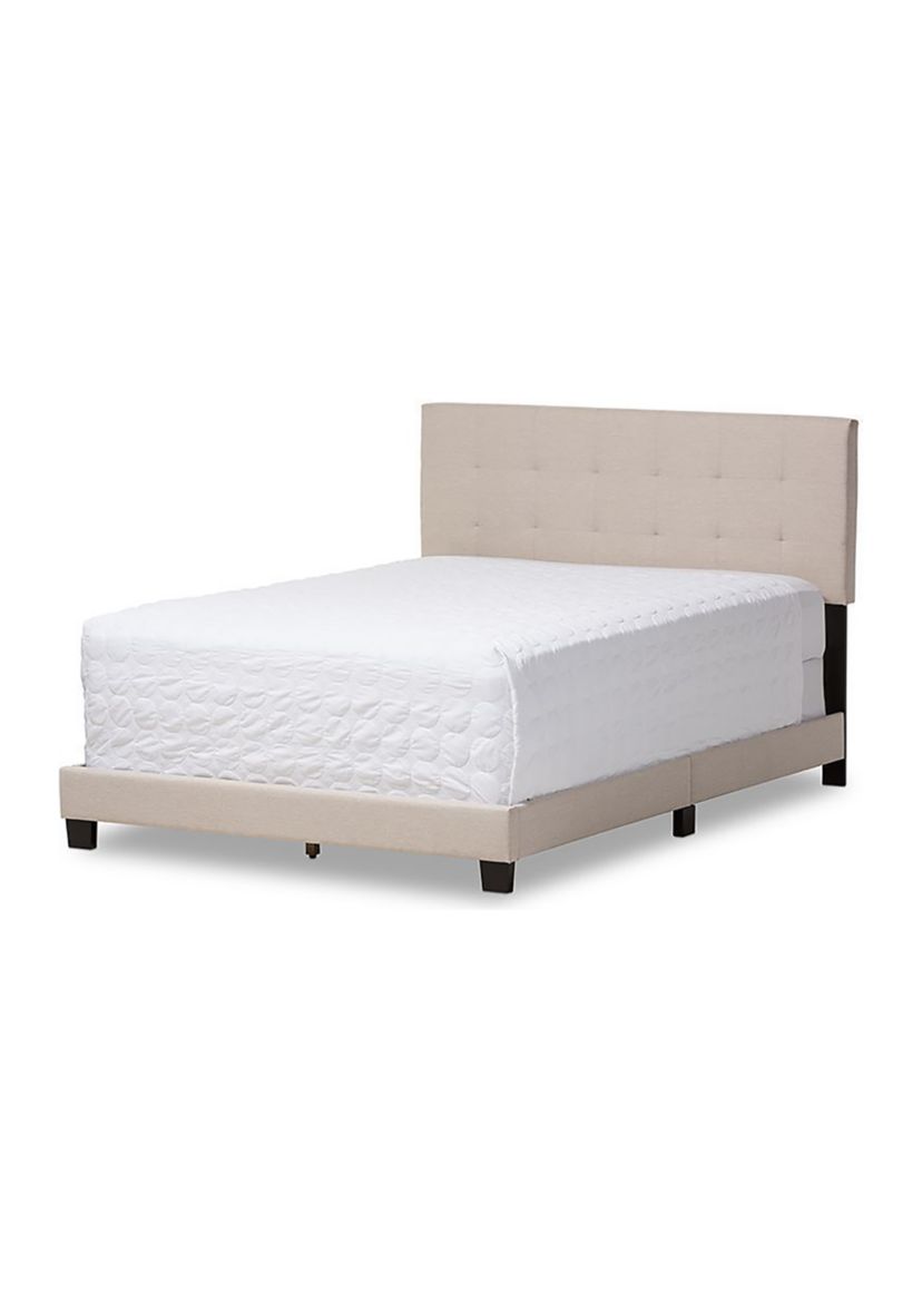 Brookfield Modern and Contemporary Light Grey Fabric Bed