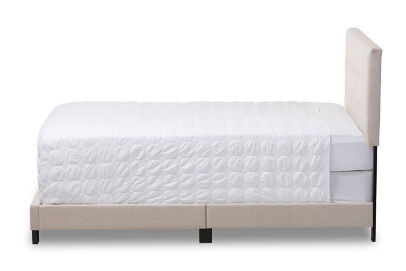 Brookfield Modern and Contemporary Light Grey Fabric Bed
