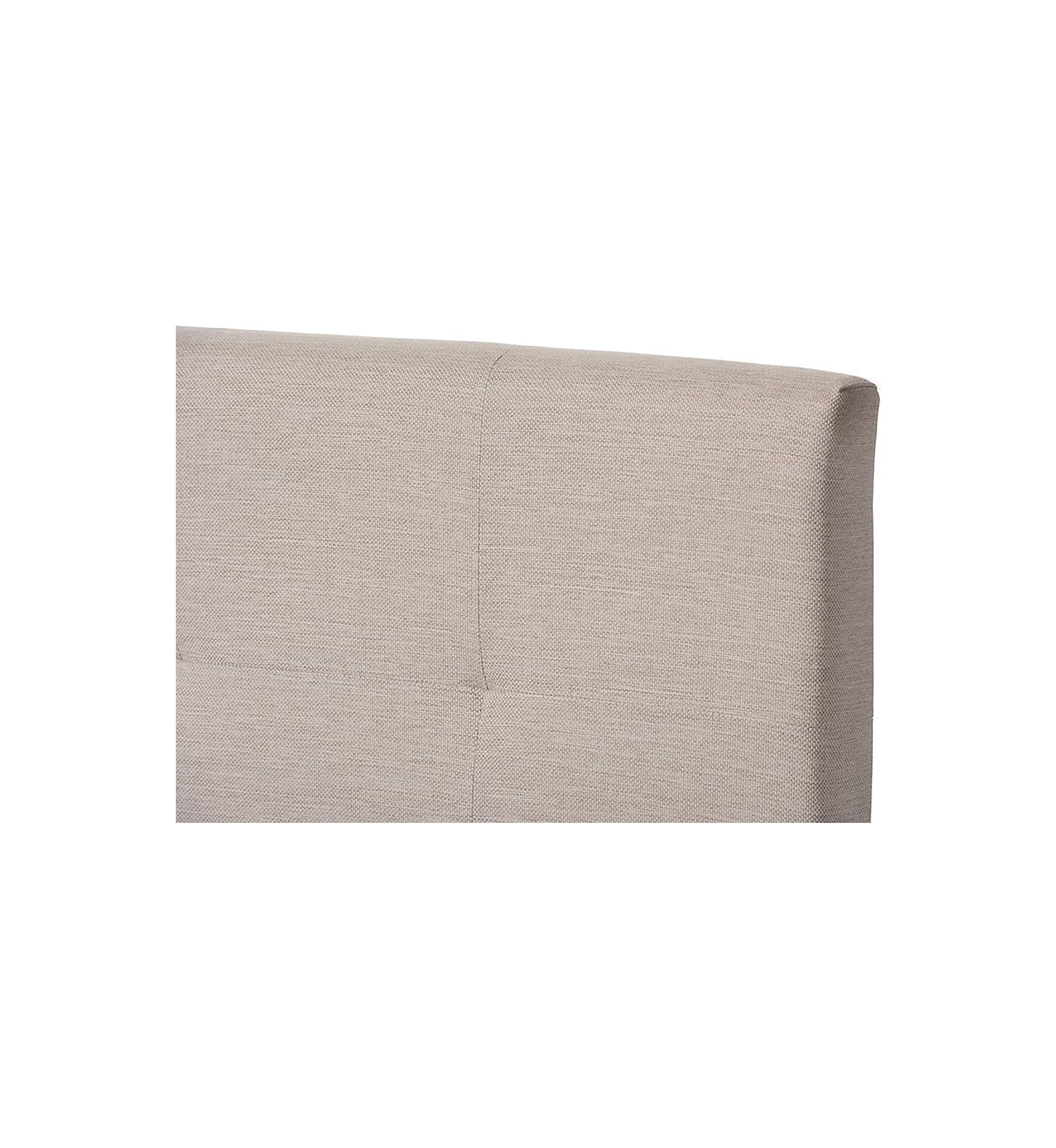 Brookfield Modern and Contemporary Light Grey Fabric Bed
