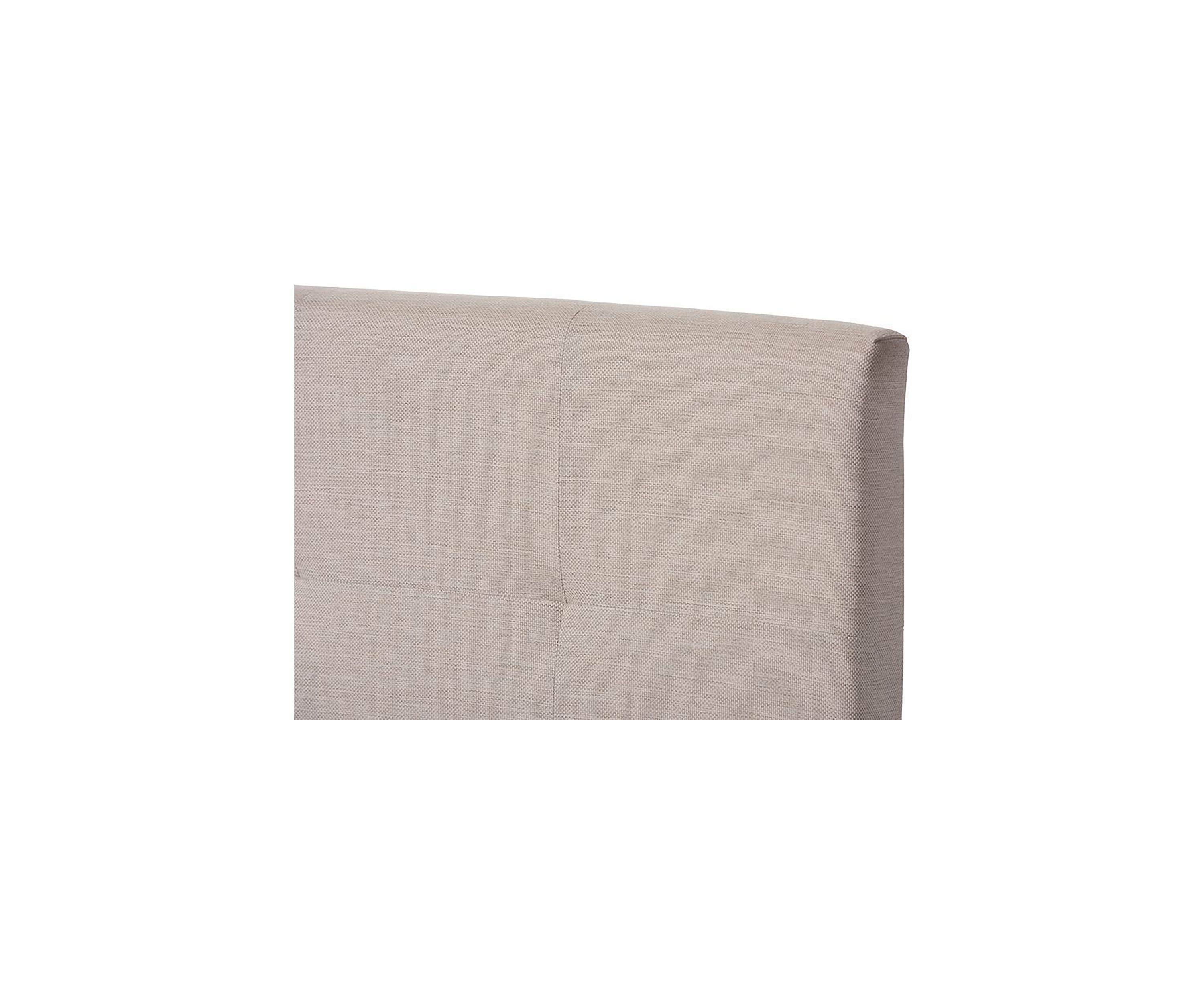 Brookfield Modern and Contemporary Light Grey Fabric Bed