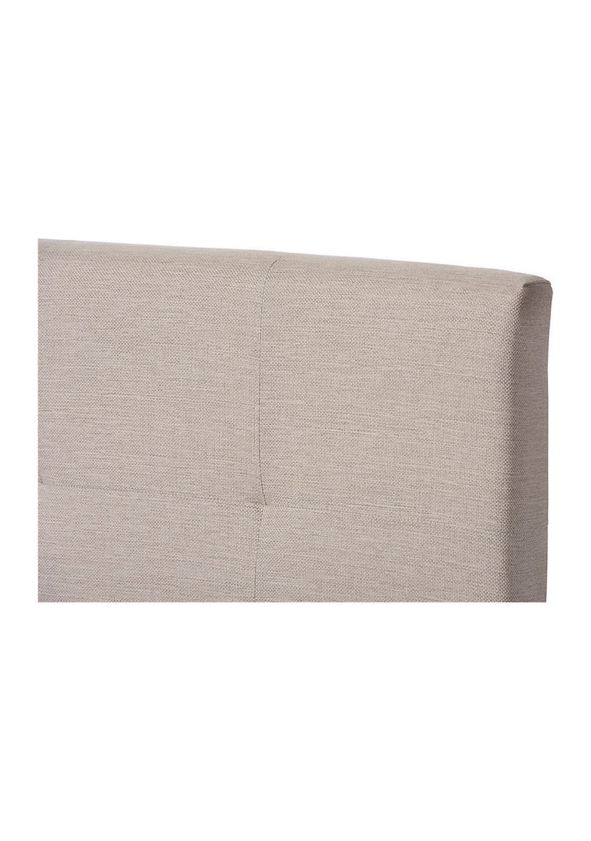 Brookfield Modern and Contemporary Light Grey Fabric Bed