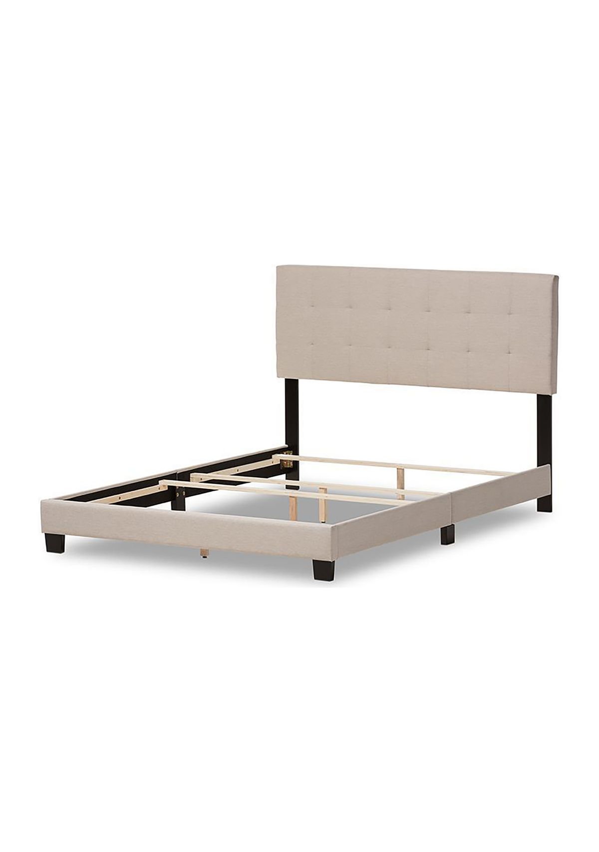 Brookfield Modern and Contemporary Light Grey Fabric Bed