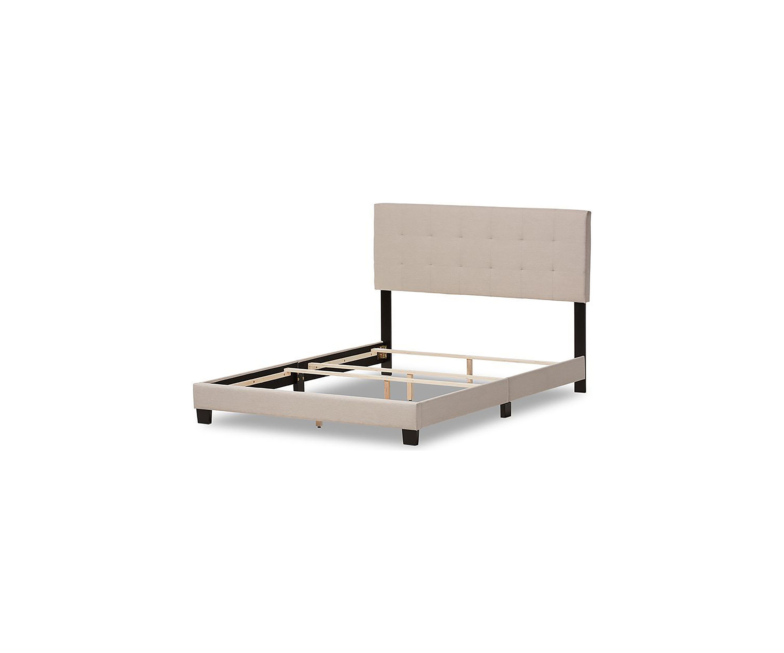 Brookfield Modern and Contemporary Light Grey Fabric Bed