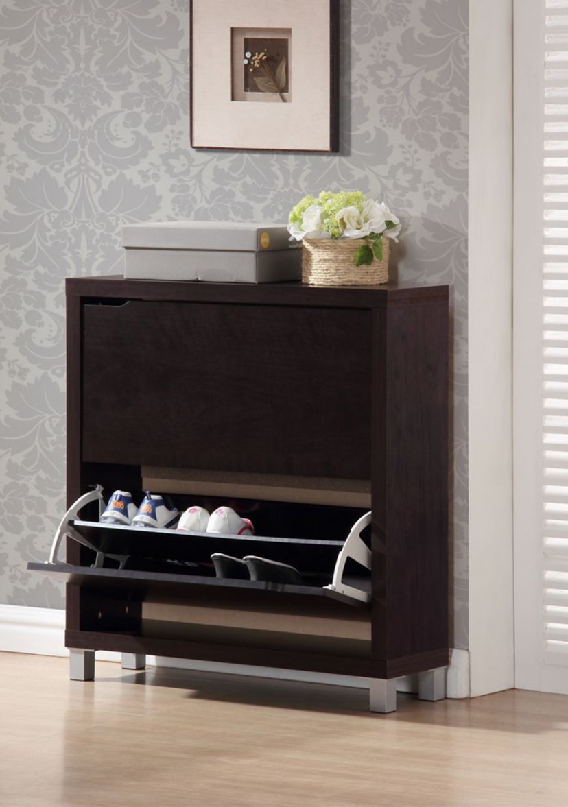 Simms White Modern Shoe Cabinet