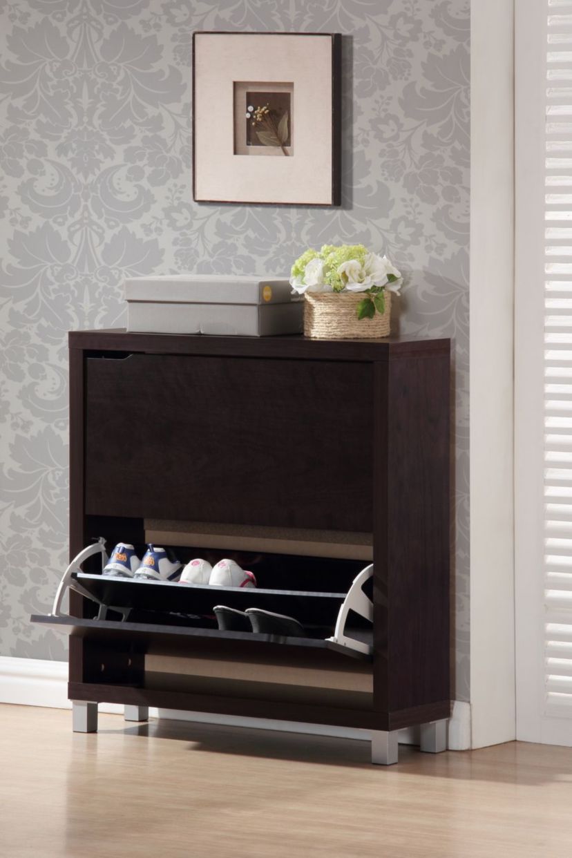 Simms White Modern Shoe Cabinet