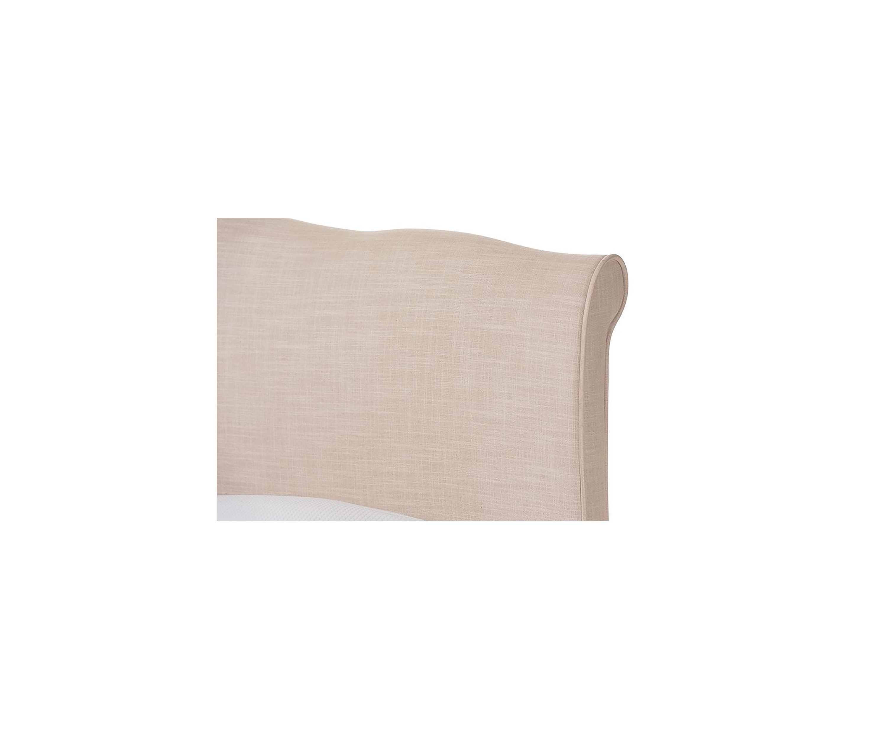 Fannie French Classic Modern Style Beige Linen Fabric Platform Bed