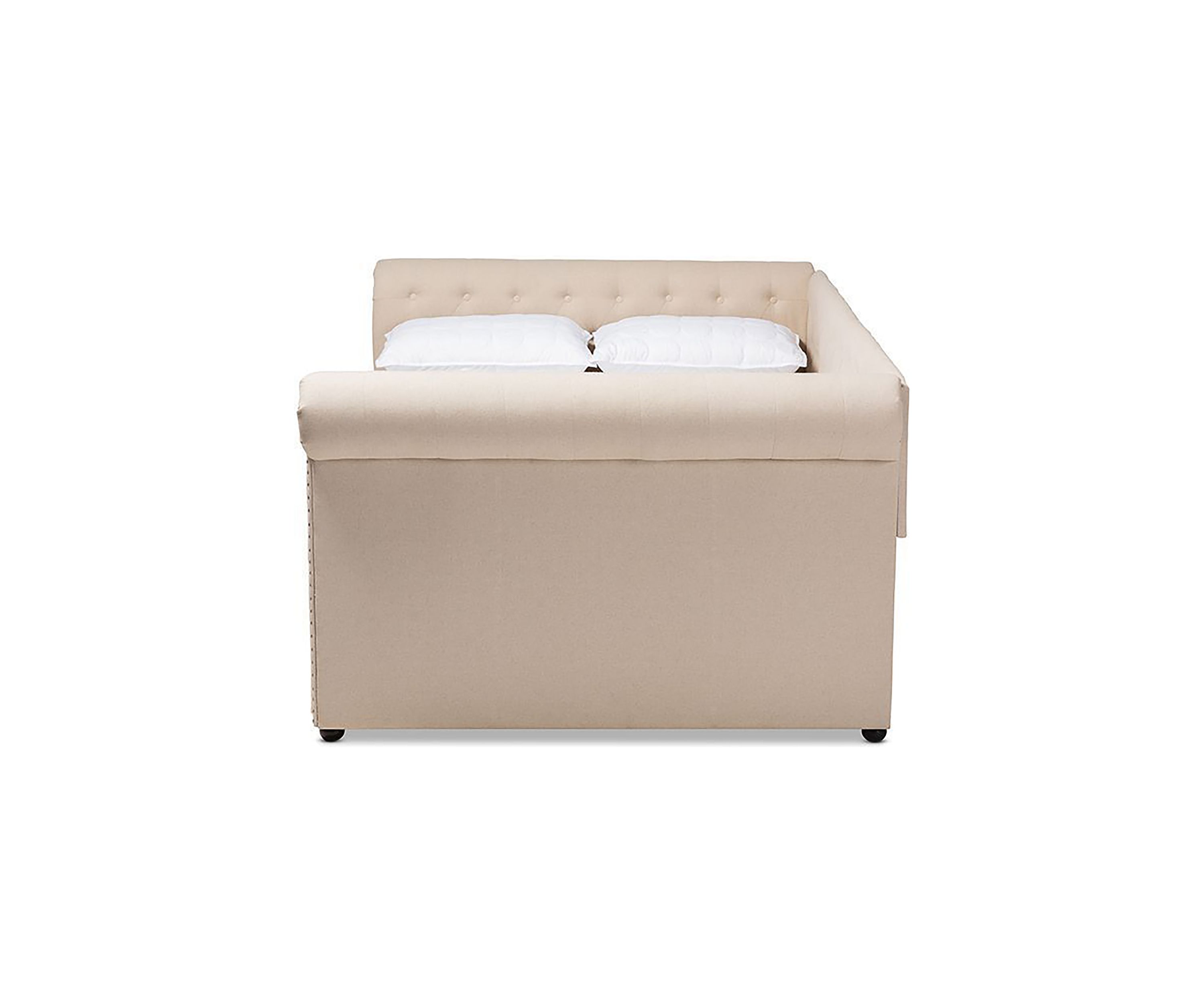 Mabelle Modern and Contemporary Beige Fabric Upholstered Daybed