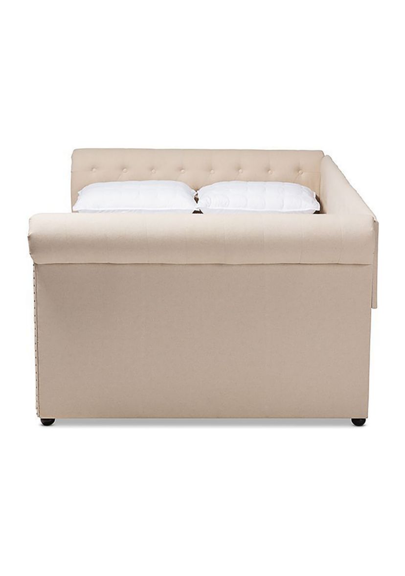 Mabelle Modern and Contemporary Beige Fabric Upholstered Daybed