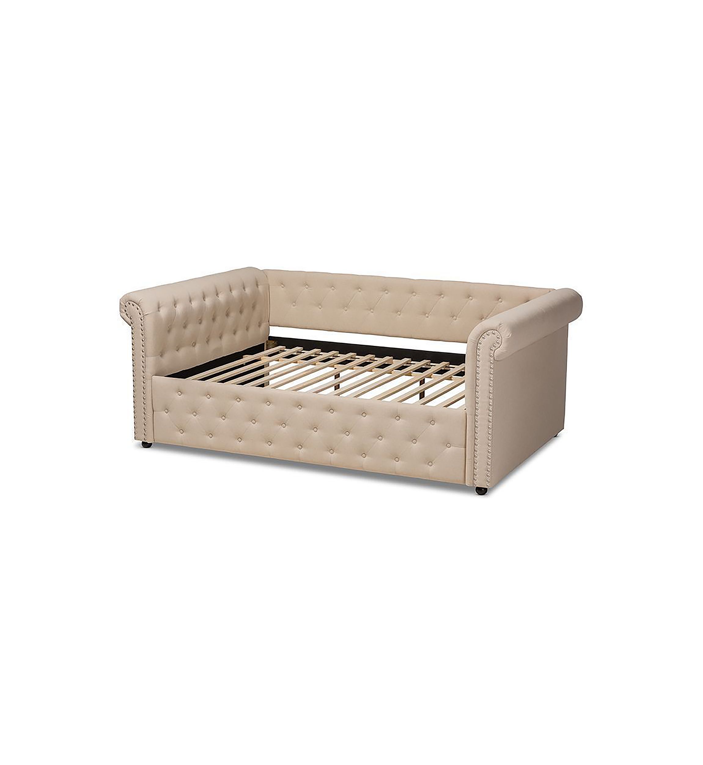 Mabelle Modern and Contemporary Beige Fabric Upholstered Daybed