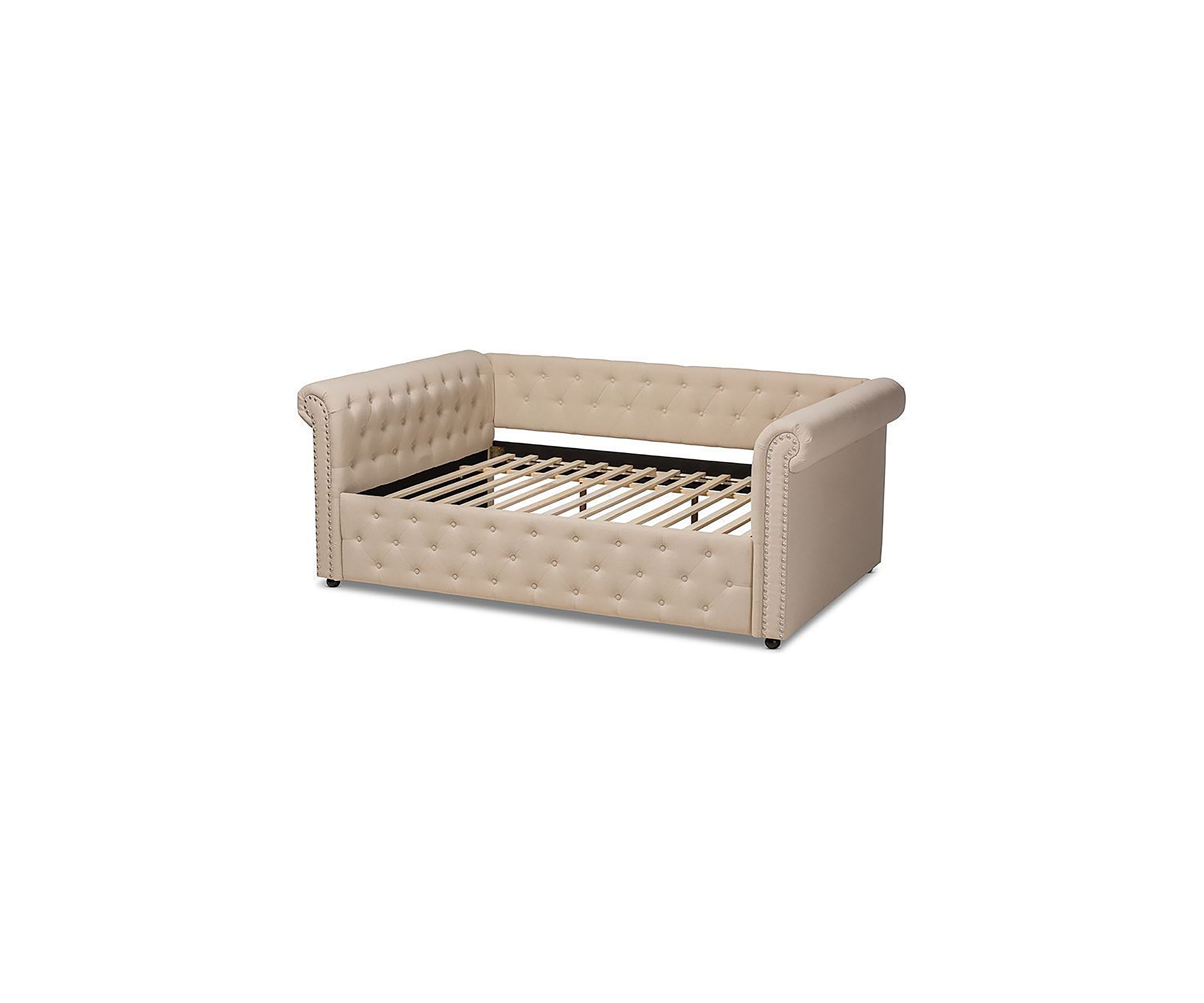 Mabelle Modern and Contemporary Beige Fabric Upholstered Daybed