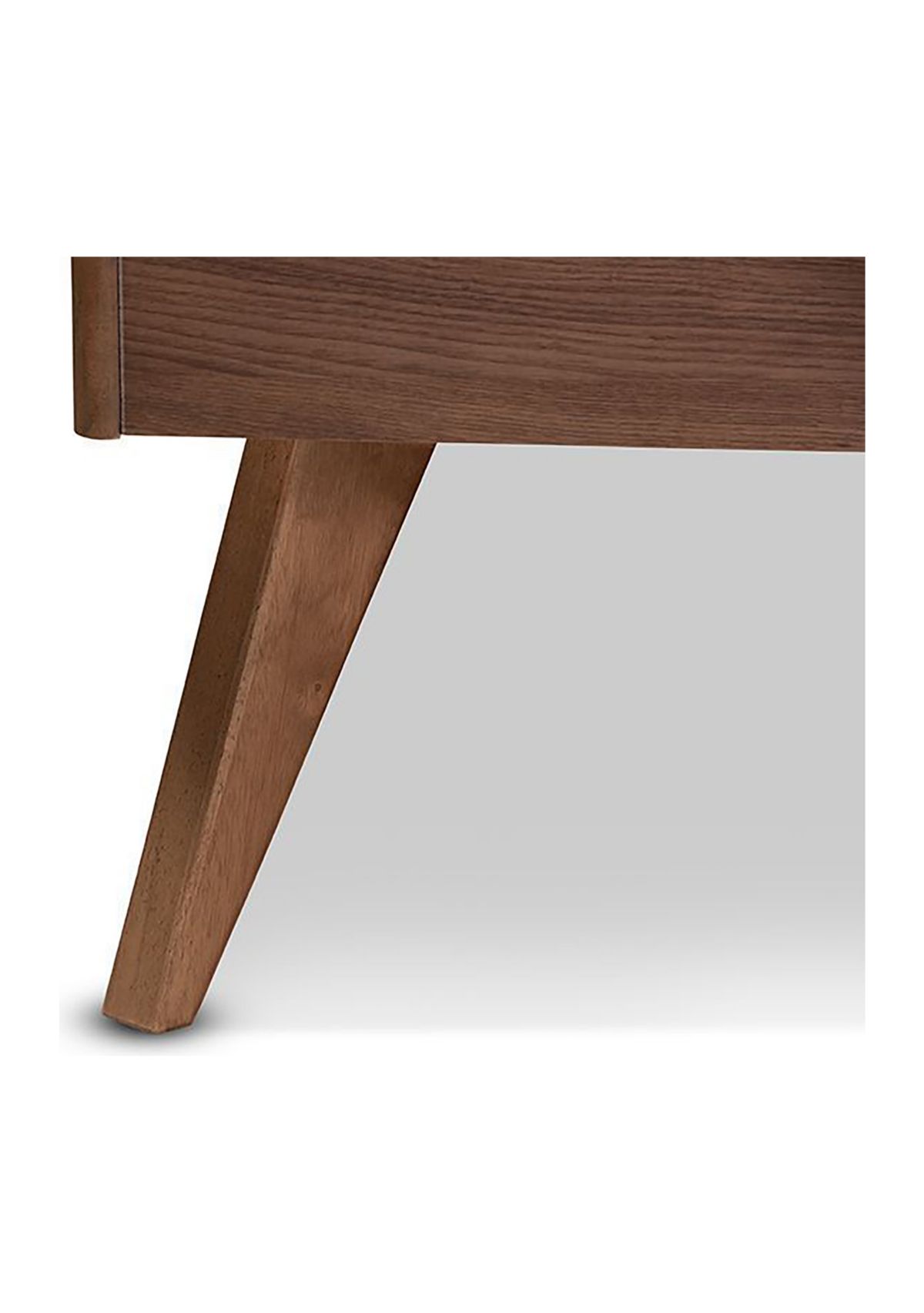 Lissette Mid-Century Modern Ash Walnut Finished Wood Platform Bed Frame