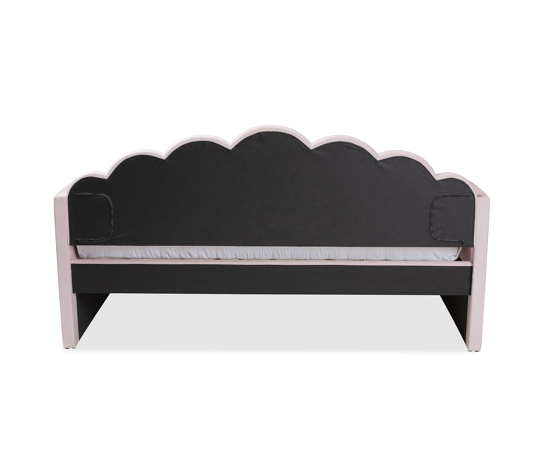 Timila Modern and Contemporary Light Pink Velvet Fabric Upholstered Queen Size Daybed