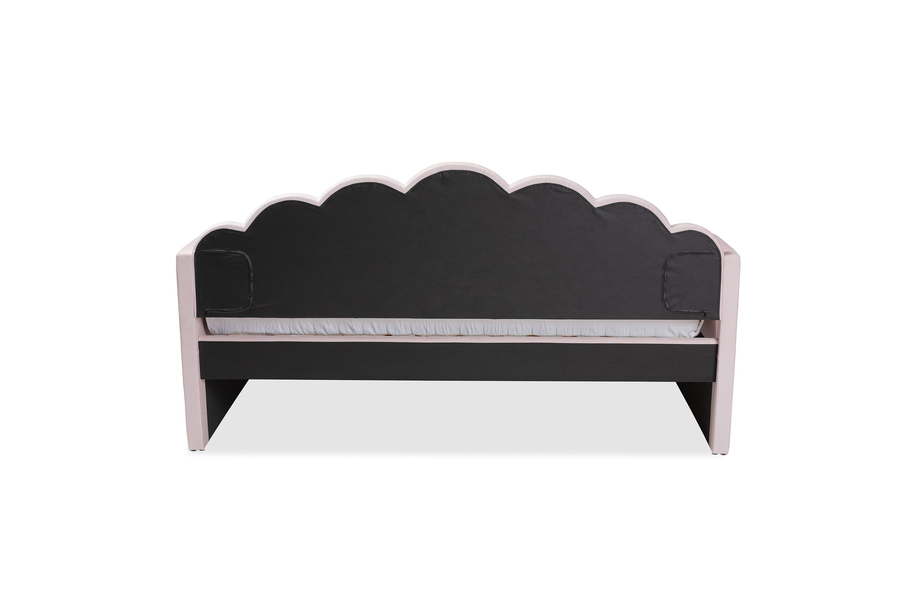 Timila Modern and Contemporary Light Pink Velvet Fabric Upholstered Queen Size Daybed
