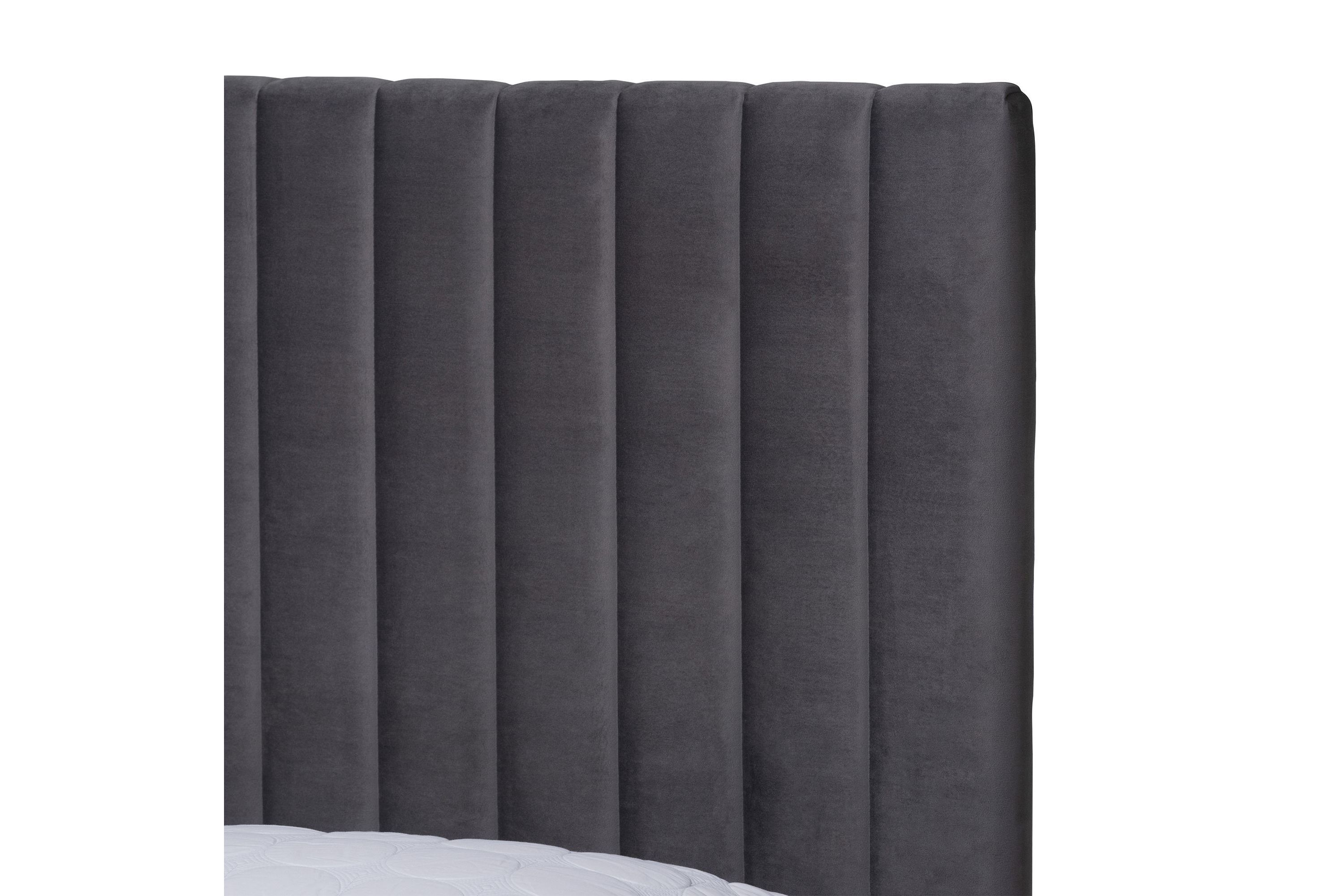 Serrano Contemporary Glam and Luxe Velvet Upholstered and Metal Platform Bed