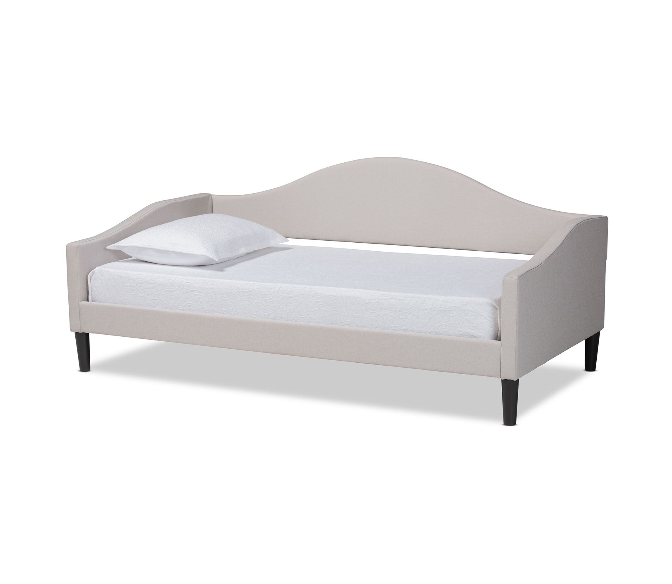 Milligan Modern and Contemporary Fabric Upholstered and Wood Daybed