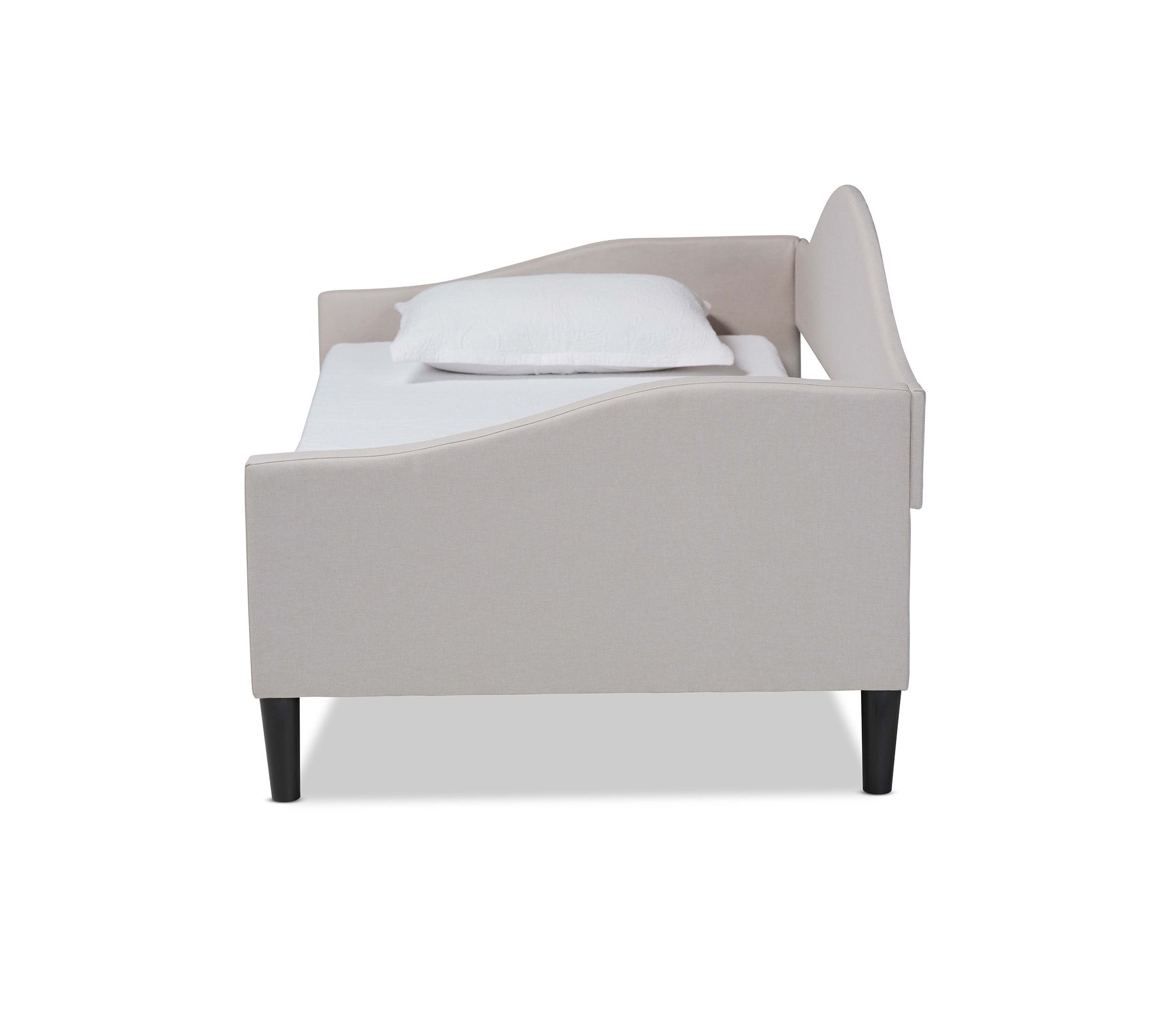 Milligan Modern and Contemporary Fabric Upholstered and Wood Daybed