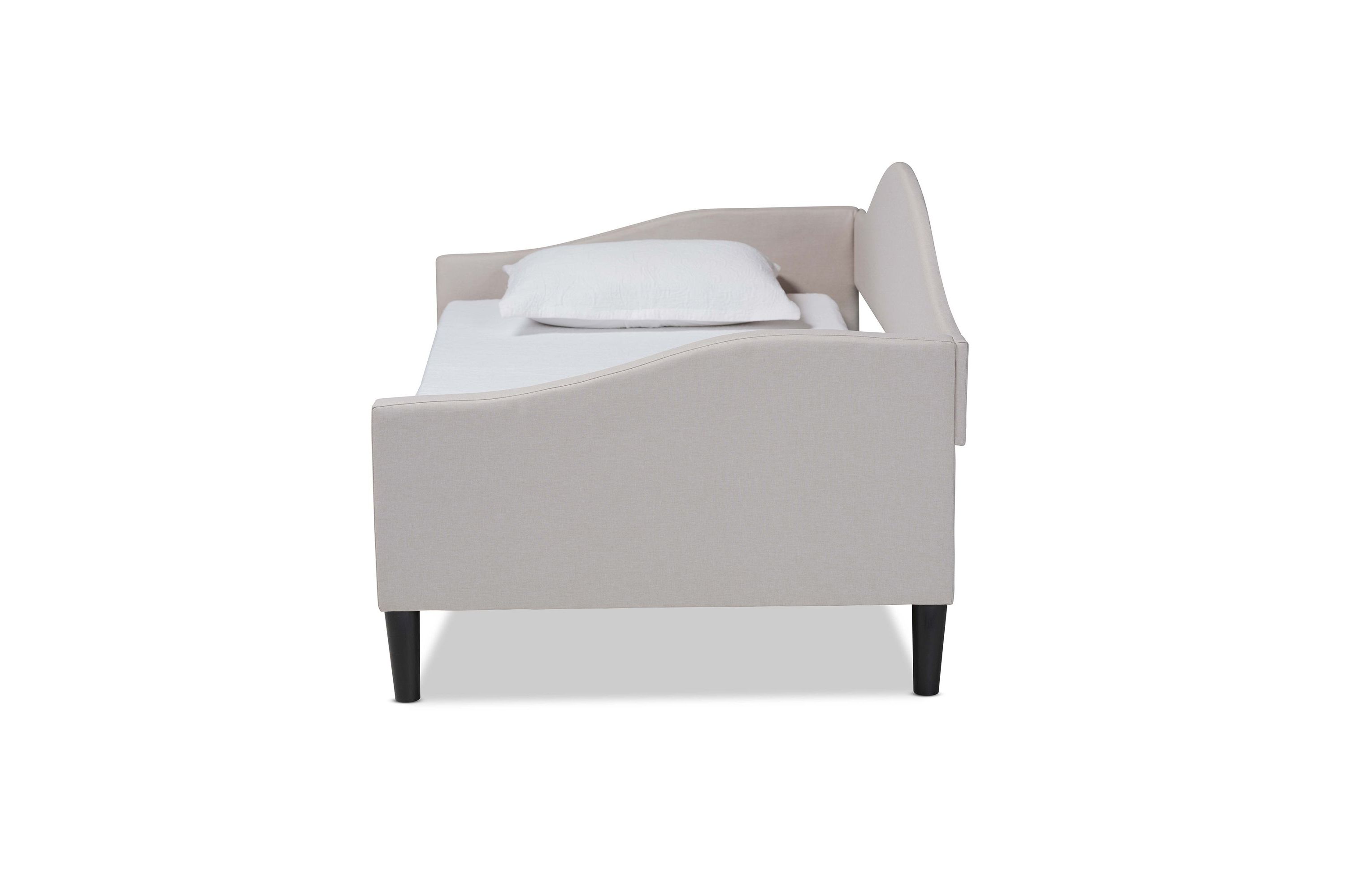 Milligan Modern and Contemporary Fabric Upholstered and Wood Daybed