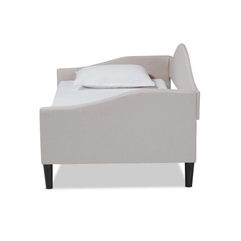 Milligan Modern and Contemporary Fabric Upholstered and Wood Daybed