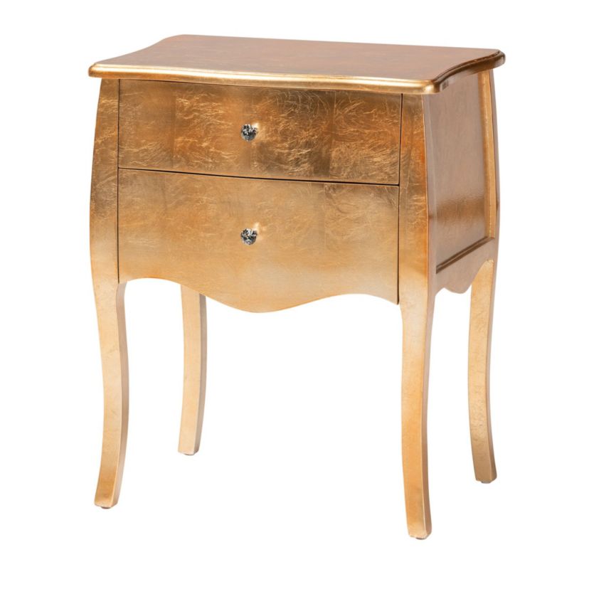 Patrice Classic and Traditional Wood 2-Drawer End Table