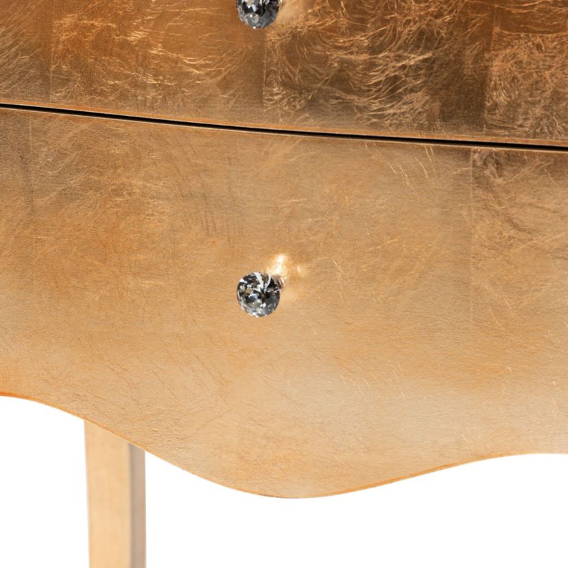 Patrice Classic and Traditional Wood 2-Drawer End Table