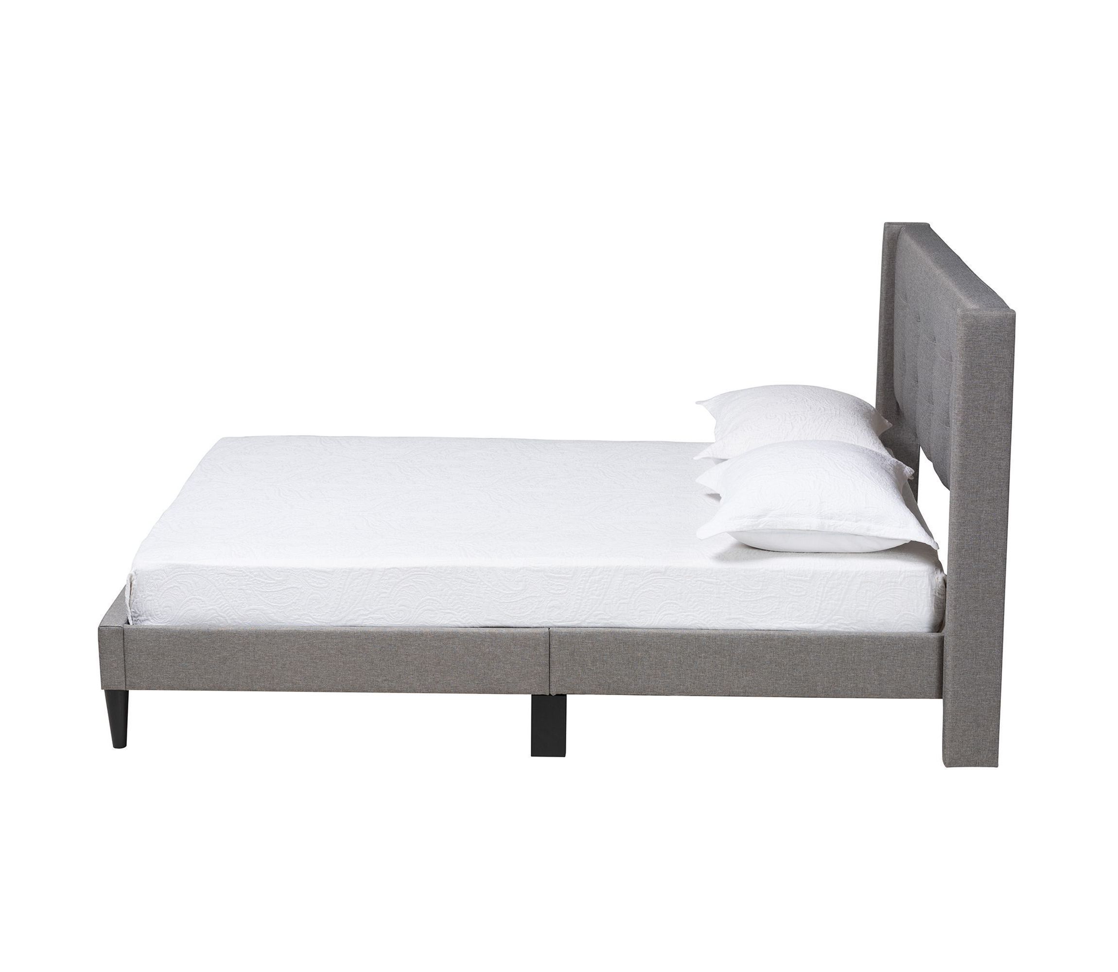 Casol Mid-Century Modern Transitional Fabric Upholstered Platform Bed