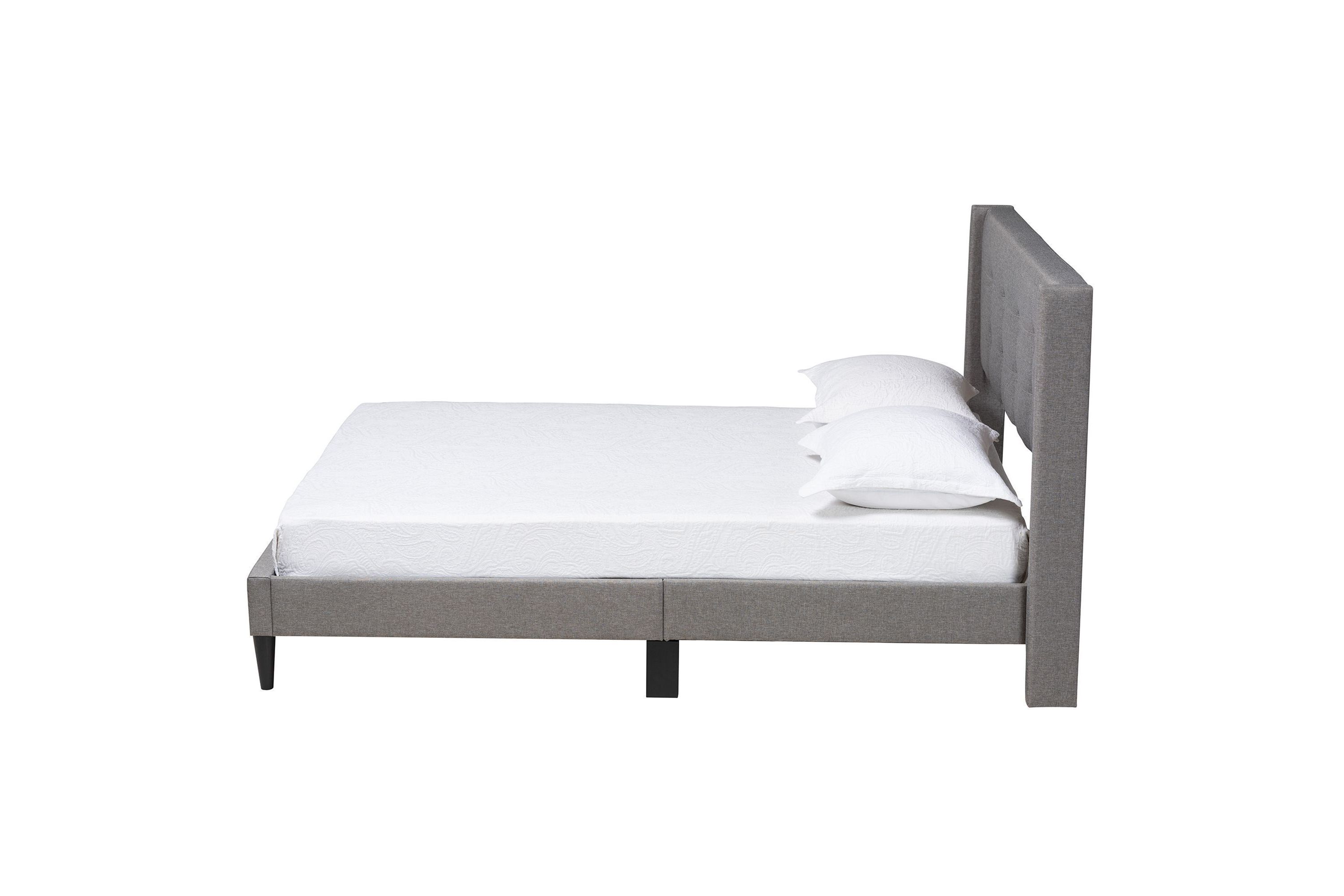Casol Mid-Century Modern Transitional Fabric Upholstered Platform Bed