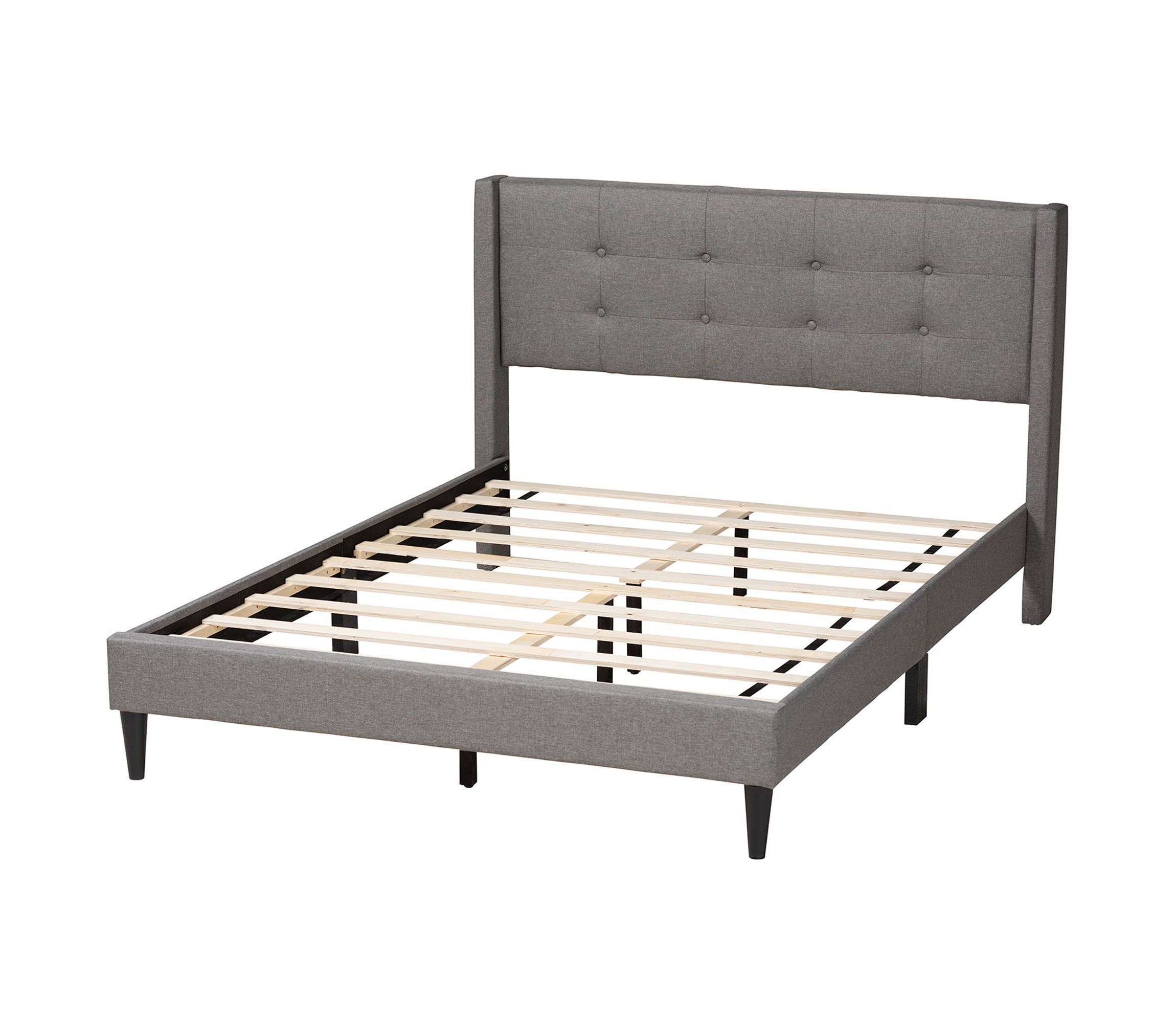 Casol Mid-Century Modern Transitional Fabric Upholstered Platform Bed