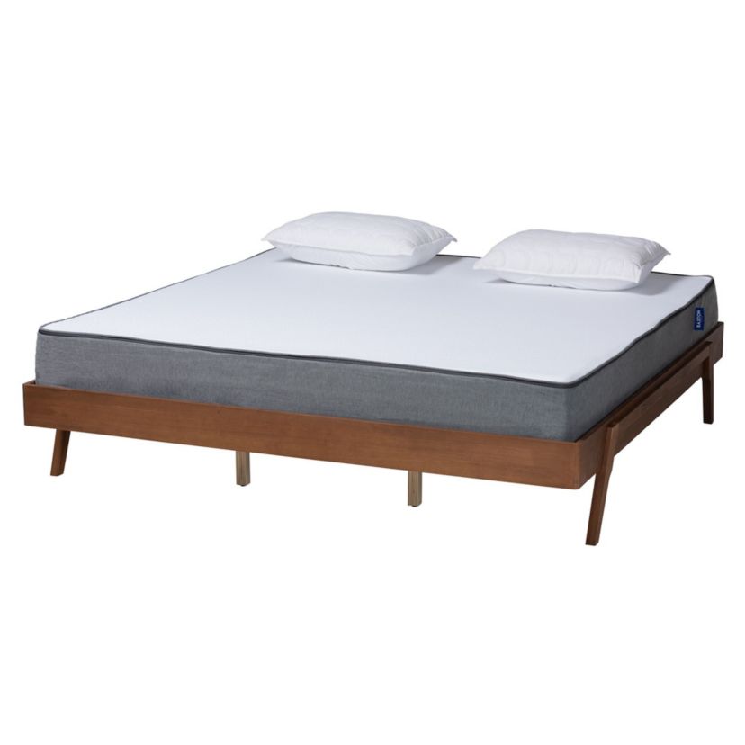Sarita Mid-Century Modern Wood Bed Frame