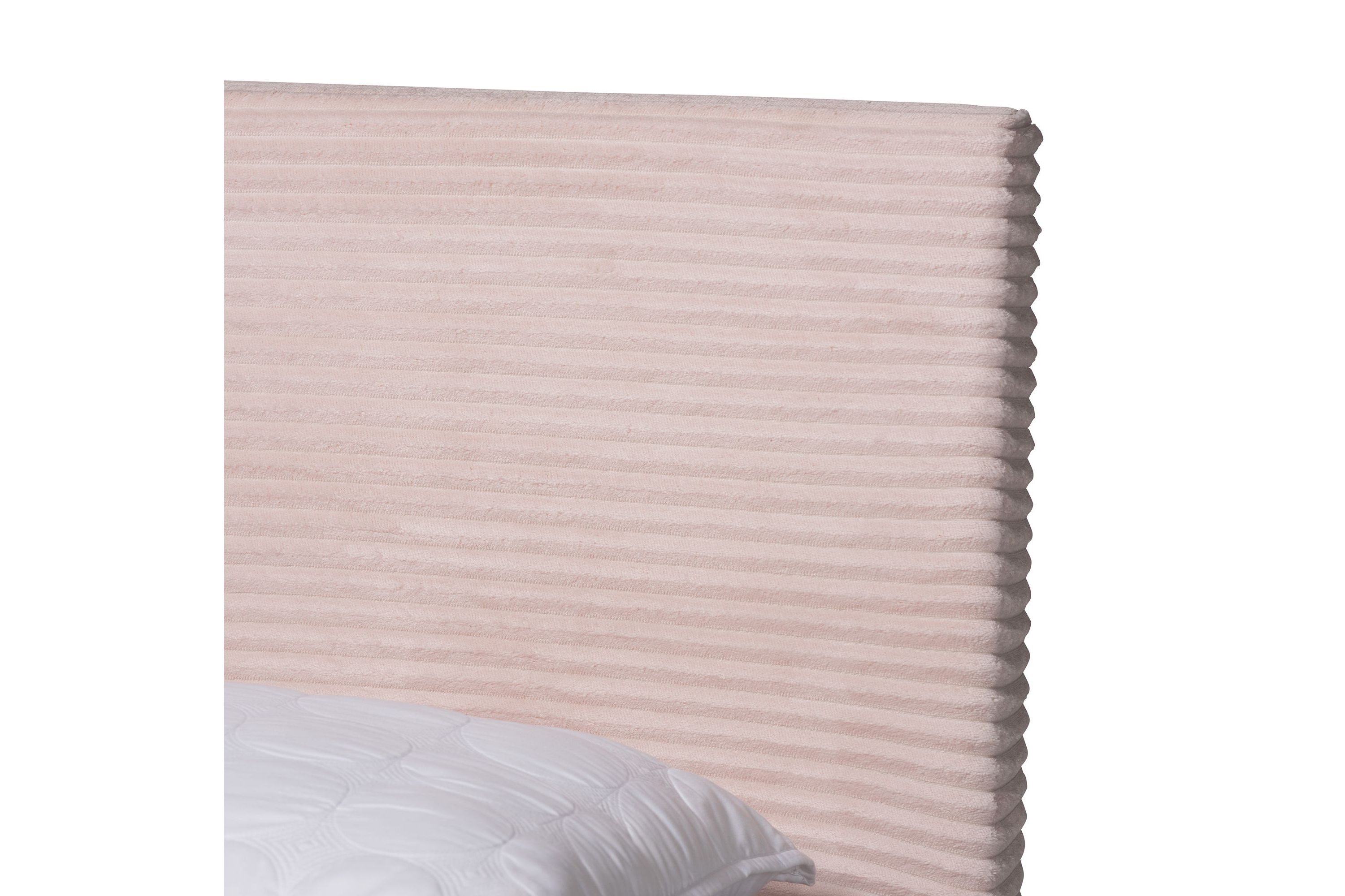 Abberton Modern and Contemporary Velvet and Metal Panel Bed