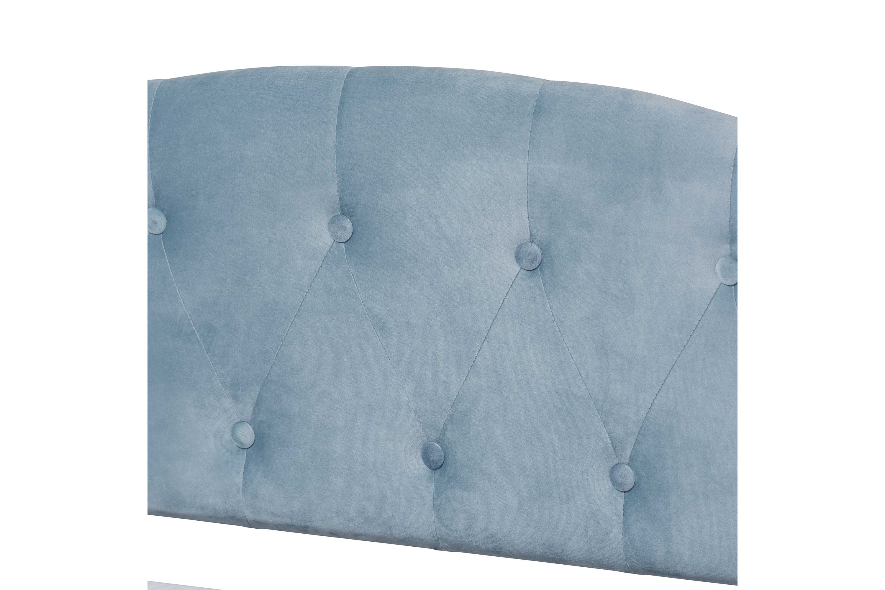 Benjamin Modern and Contemporary Velvet Upholstered and Wood Daybed