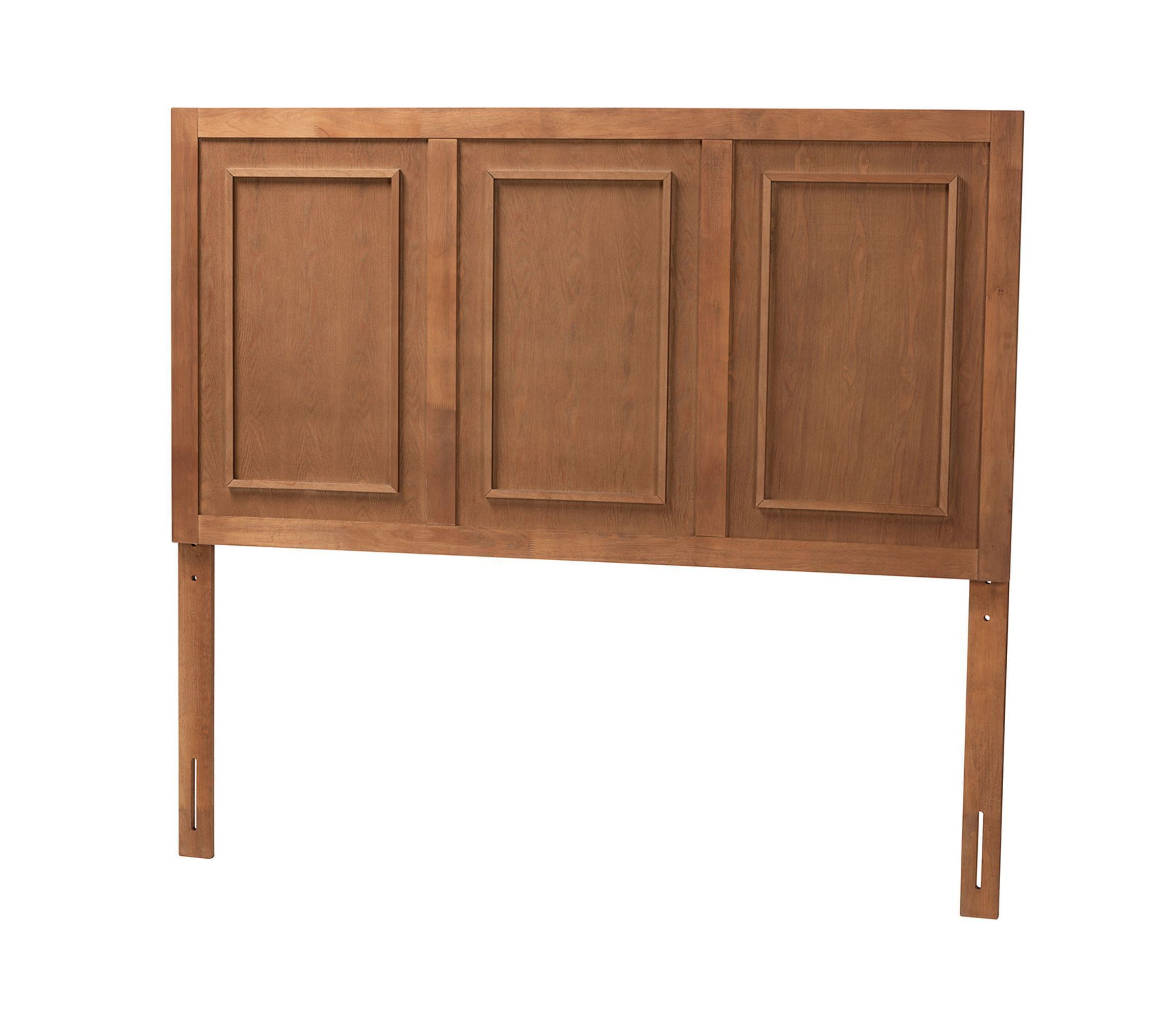 Giordano Classic and Traditional Ash Walnut Finished Wood King Size Headboard