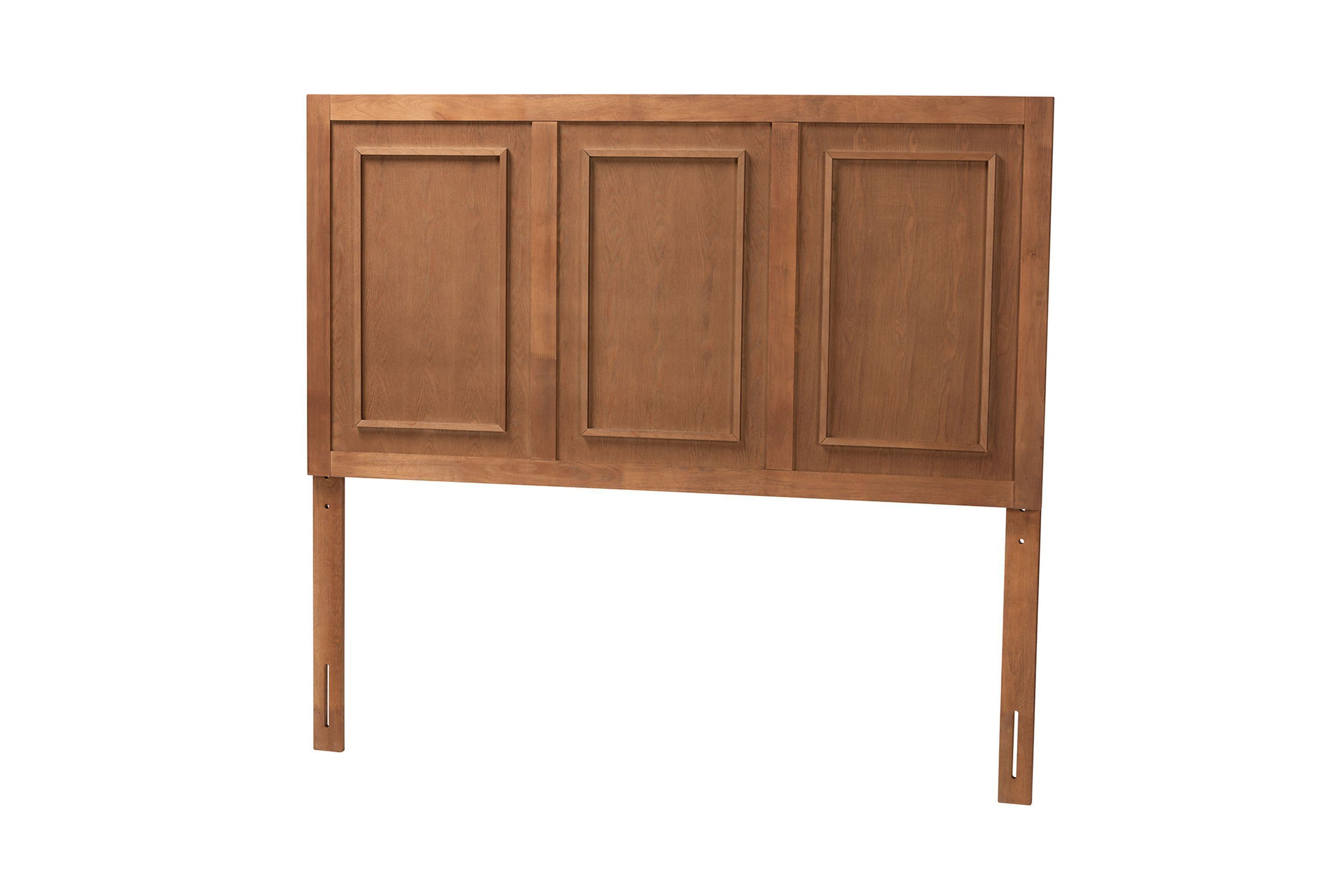 Giordano Classic and Traditional Ash Walnut Finished Wood King Size Headboard