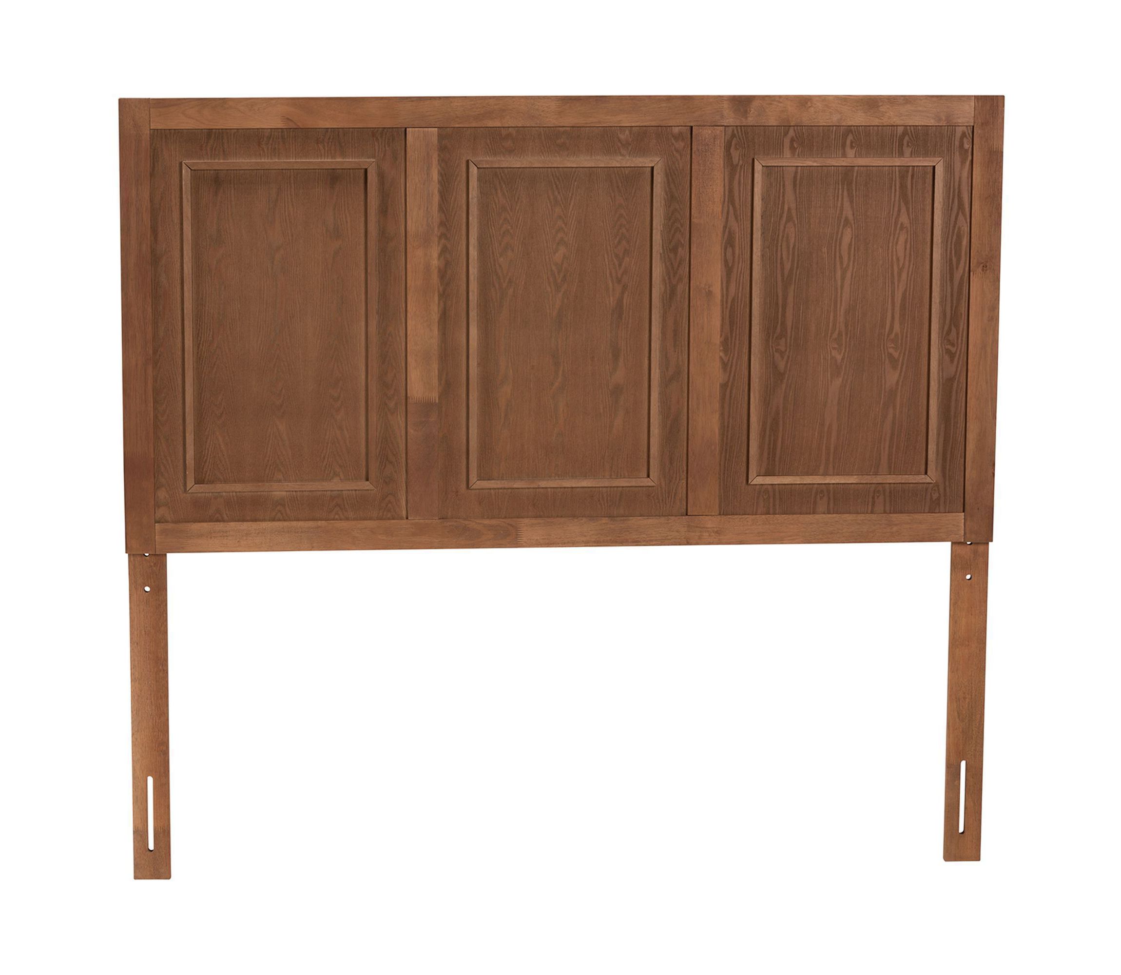 Giordano Classic and Traditional Ash Walnut Finished Wood King Size Headboard