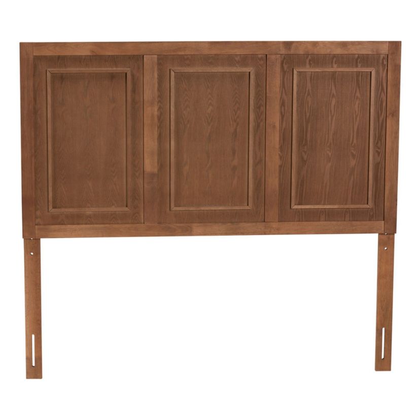 Giordano Classic and Traditional Ash Walnut Finished Wood King Size Headboard
