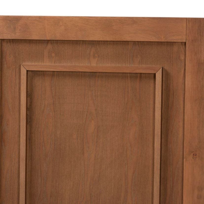 Giordano Classic and Traditional Ash Walnut Finished Wood King Size Headboard