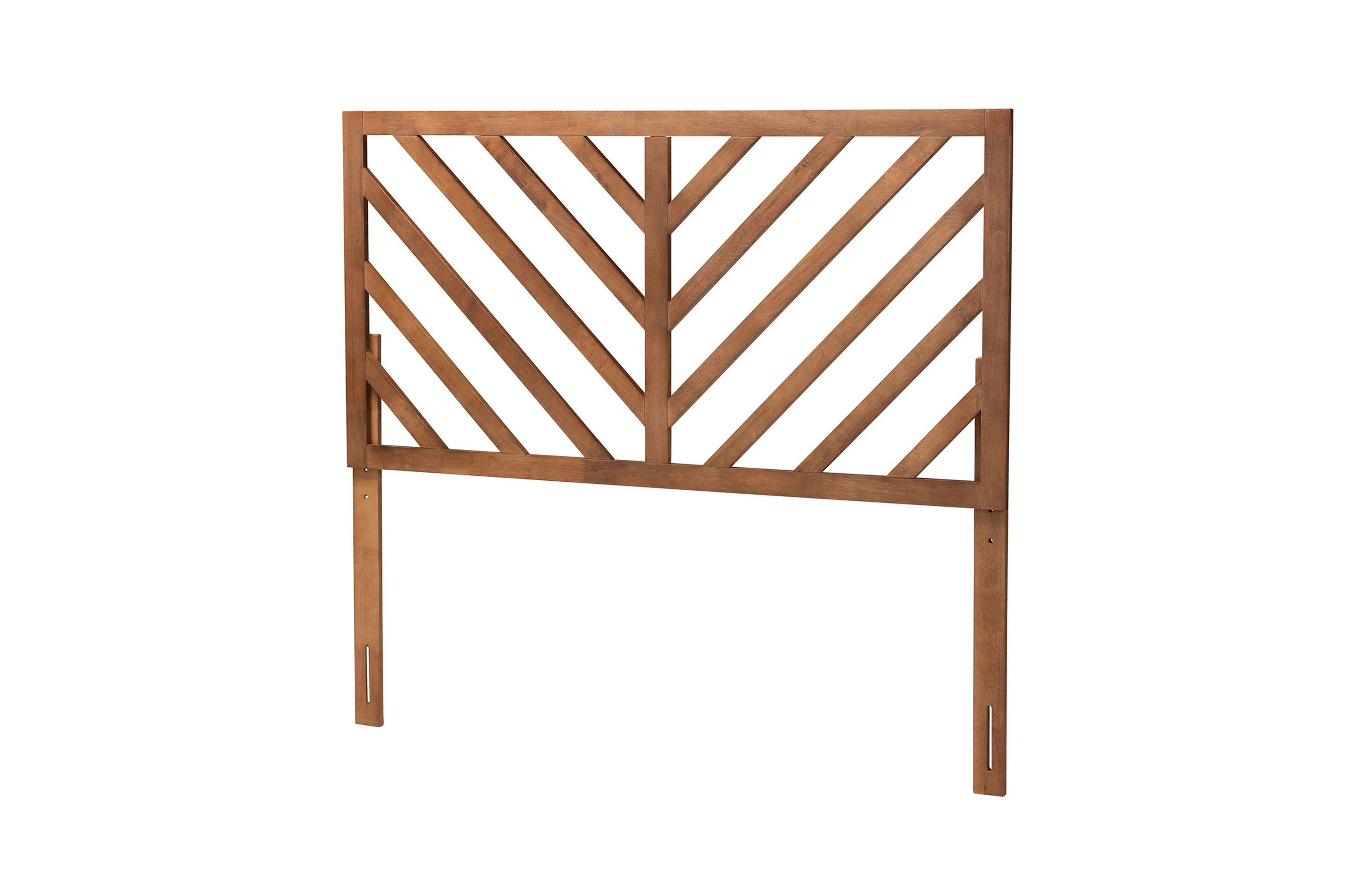 Belisma Modern and Contemporary Ash Walnut Finished Wood Queen Size Headboard