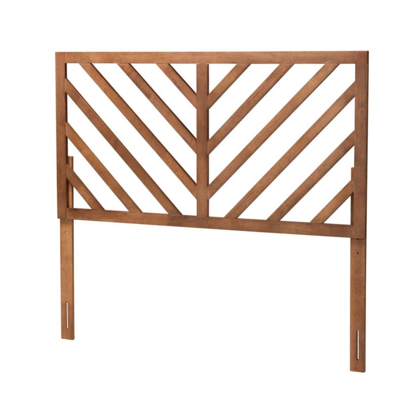 Belisma Modern and Contemporary Ash Walnut Finished Wood Queen Size Headboard