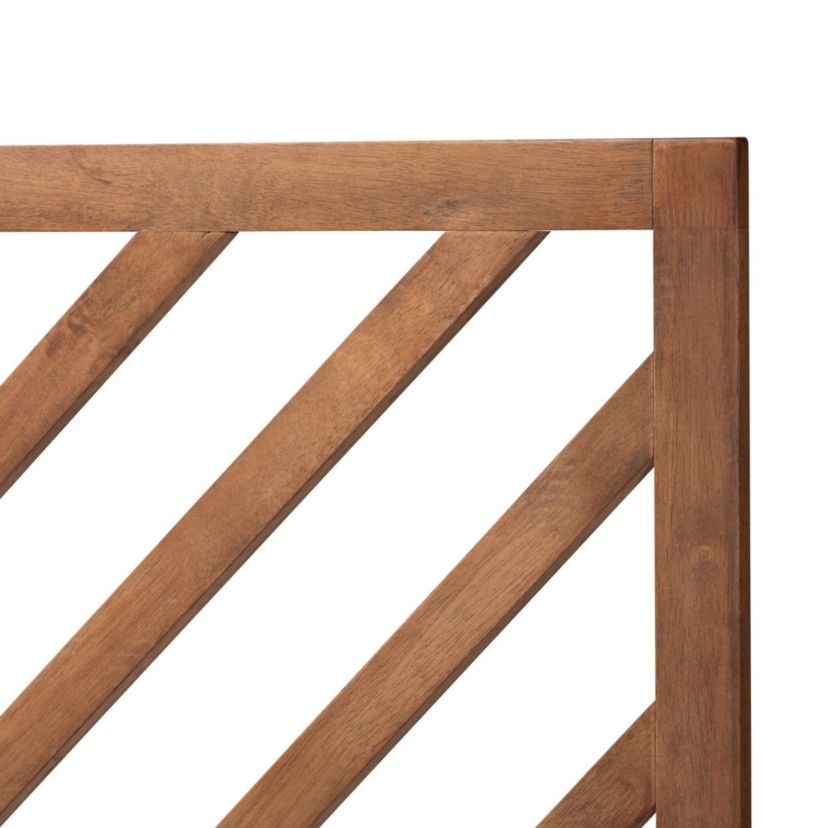 Belisma Modern and Contemporary Ash Walnut Finished Wood Queen Size Headboard